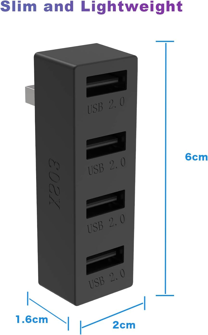 4 Ports USB Hub 2.0 for Xbox Series X/S, High Speed USB Hub Splitter Expansion Adapter Compatible with Xbox Series X/S Console image number 4
