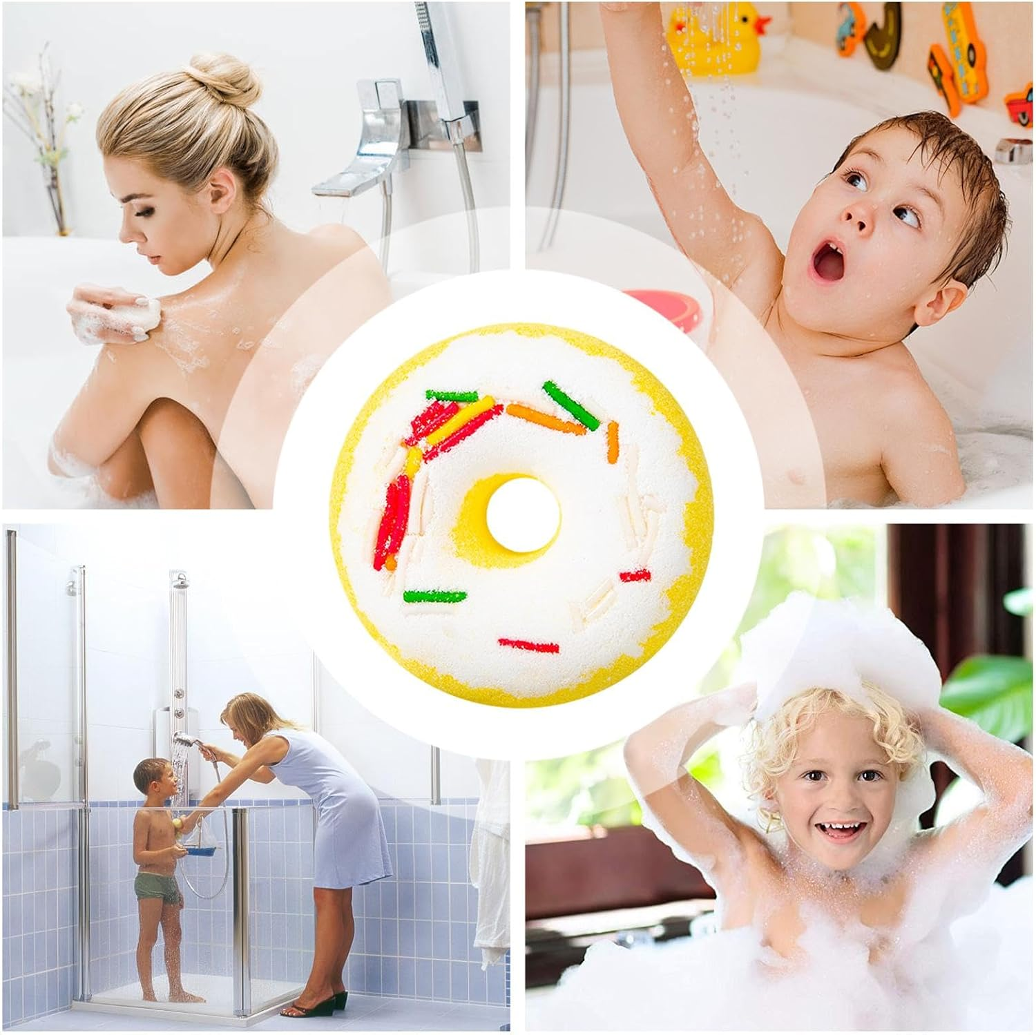 Shower Bombs Aromatherapy,Shower Steamers Aromatherapy - Shower Fizzies, Donut Design, Christmas Stocking Stuffer, Birthday Mothers Day S - Lavender image number 5