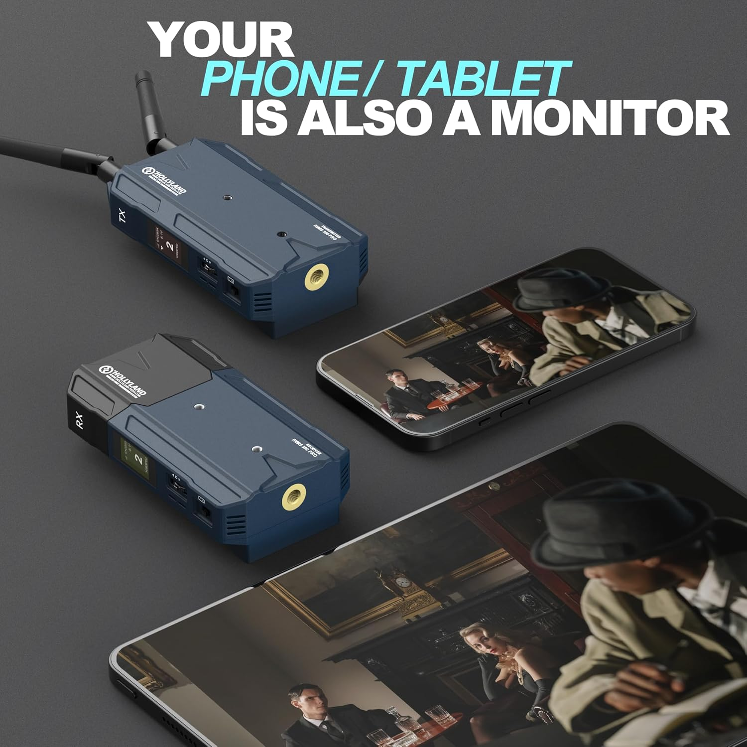 Hollyland Mars 300 PRO [Official] HDMI Loopout Wireless Video Transmitter and Receiver with 0.08S Low Latency, for Videographer Photographer Filmmaker Cinematographer(Enhanced) image number 6