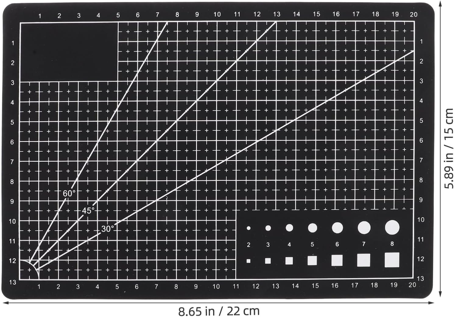 Tofficu A5 Rotating Cutting Mat 8.66X5.91In Self-Healing Craft Mat for Quilting Scrapbooking Polymer Clay with Durable PVC Surface for Desktop Art Projects image number 4