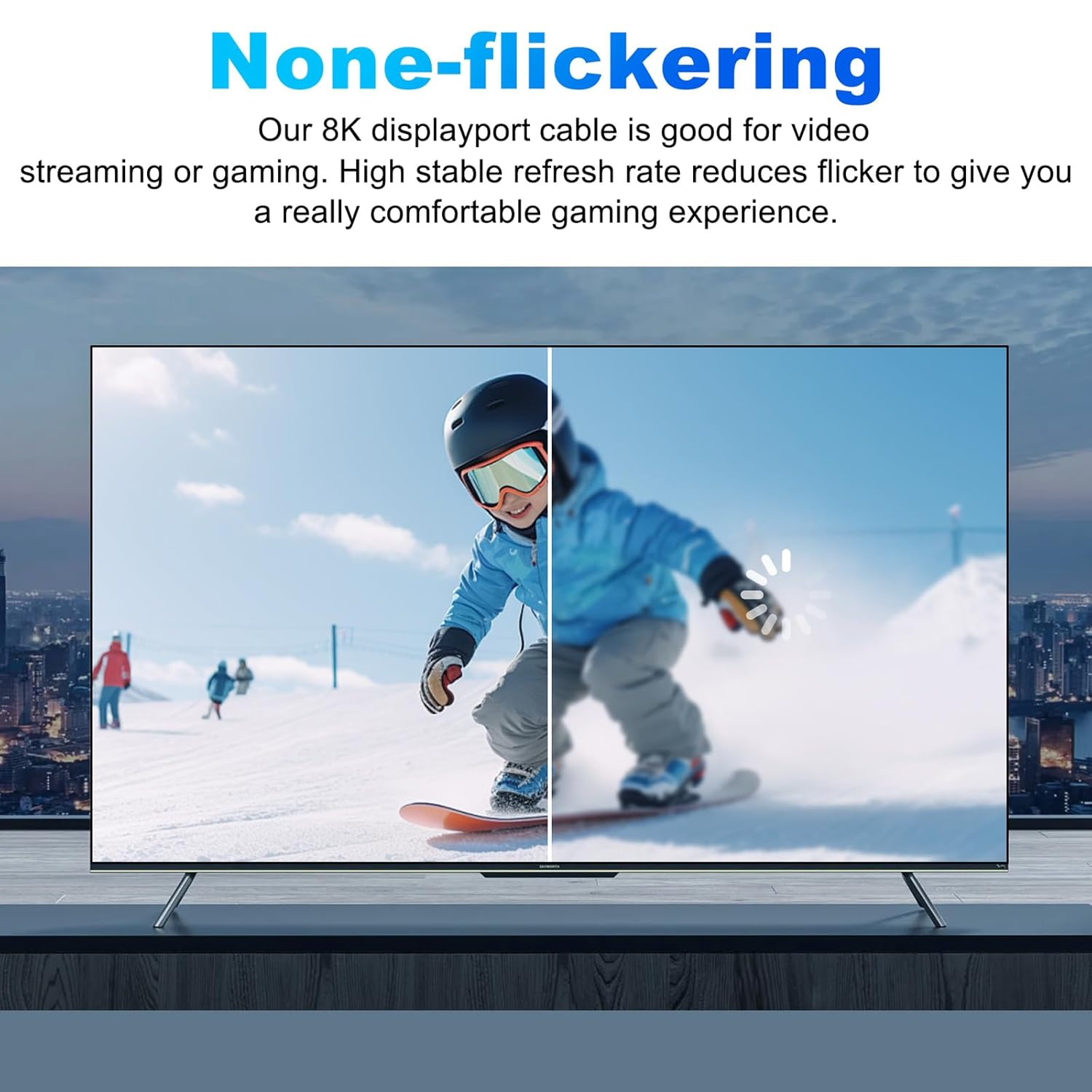 Thzzhnno Displayport Extension Cable 0.5M, 8K 1.4 Displayport Male to Female Cable, DP to DP Extended Lead Supports 8K@60Hz,4K@120Hz for Gaming Monitor, Graphics, PC image number 3