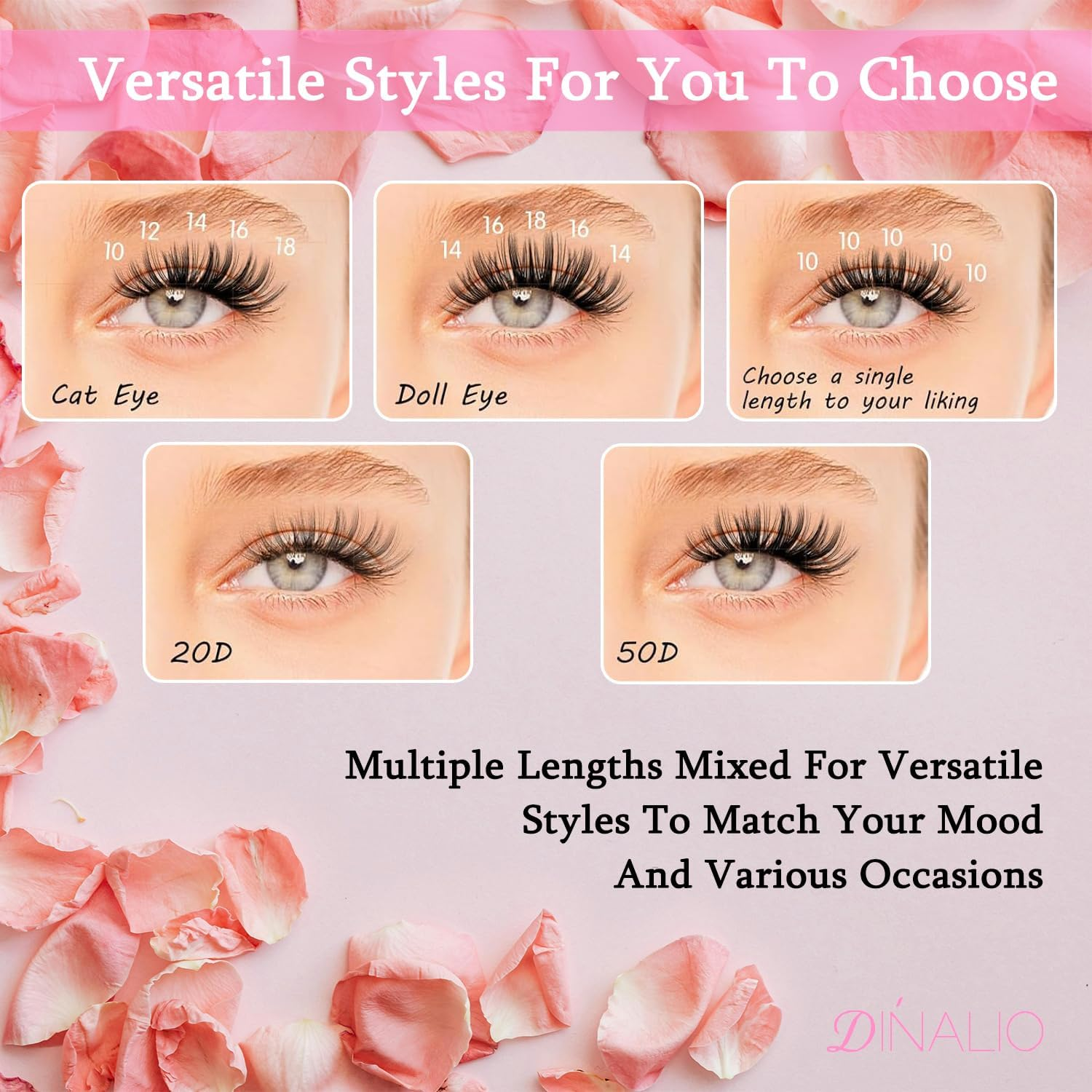 DIY Lash Extension Kit 320Pcs Lash Clusters Eyelash Extension Kit with Lash Bond and Seal Waterproof Lash Applicator Individual Lashes Apply at Home Easy(20D+50D-9-16Mix Kit) image number 4