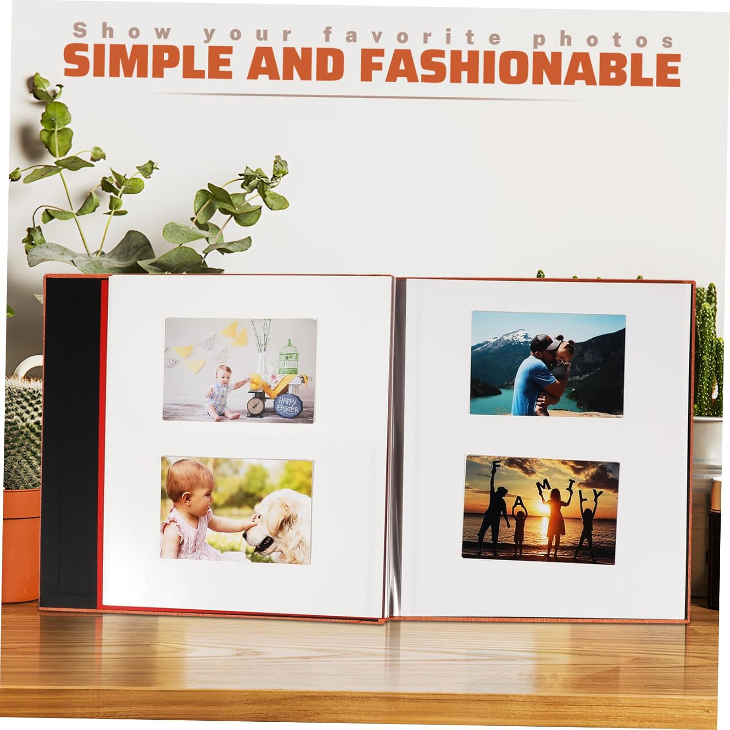 DIY Photo Book with Window Design Elegant Hardcover Album for Family Memories Blank Pages Scrapbook for Weddings Anniversaries Graduations and Special Events image number 6