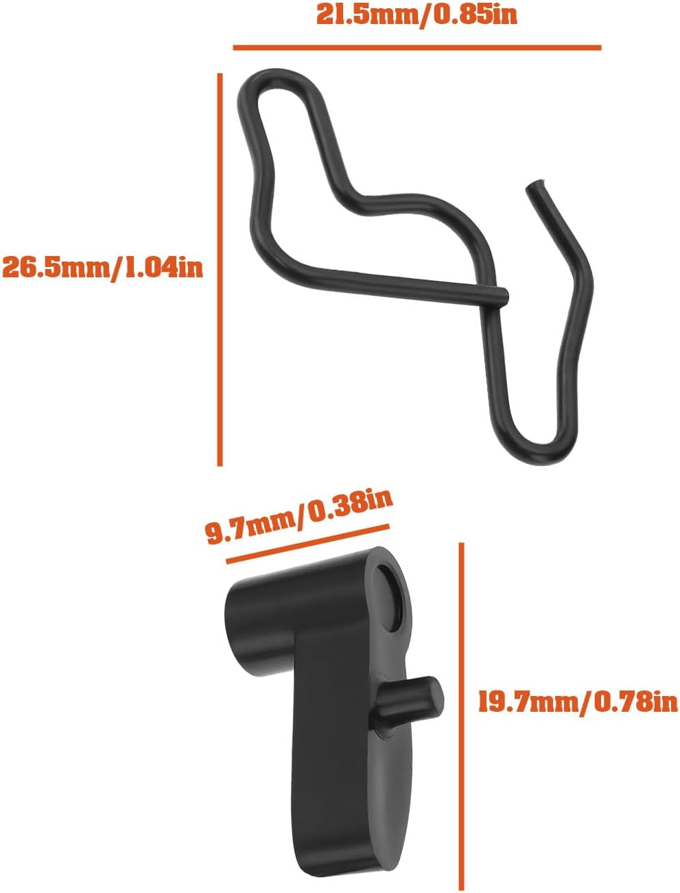 OTOTEC 4 Sets of Recoil Starter Dual Pawl Starter Kit Compatible with STIHL Bg56 Bg86 Bg86C 1123 195 7200,1128 195 35 Black image number 2