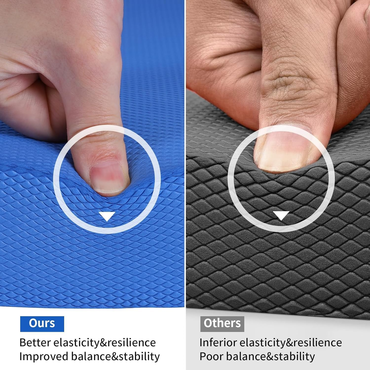 Exercise Balance Pad &ndash; Large Cushioned Non-Slip Foam Mat & Knee Pad for Fitness, Stability Training, Physical Therapy, Yoga image number 5