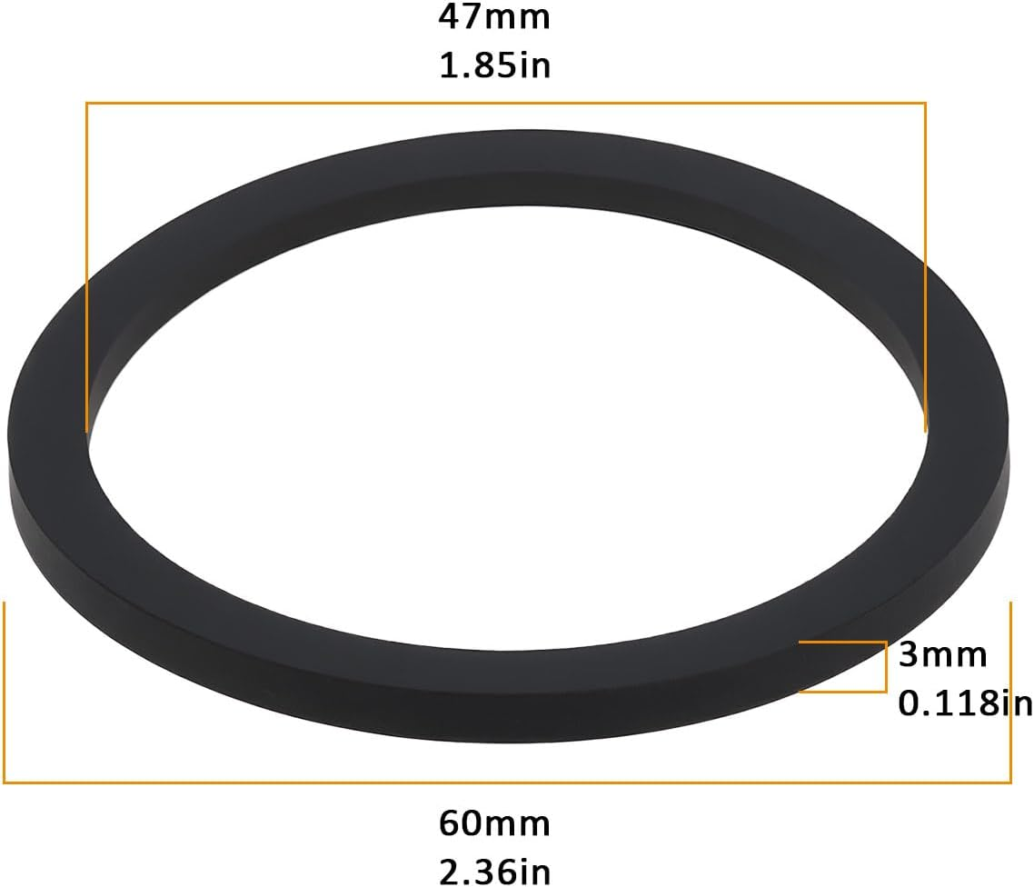 Ecsing 4X Flat Gasket NBR 60X47X3Mm SH40 Pond Hose Tail Gasket Compatible with Oase Hosetail O-Ring Garden Pond image number 3