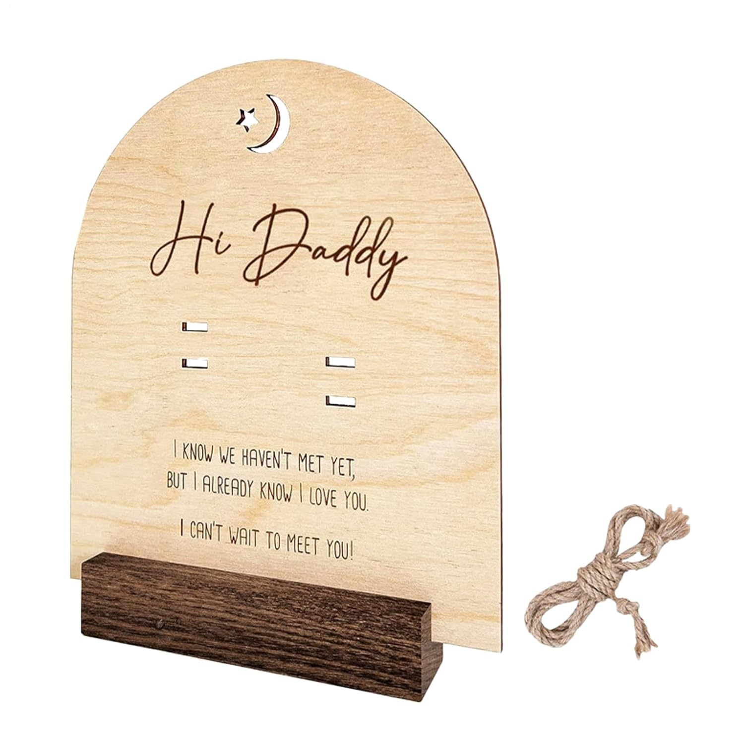 Pregnancy Announcement Wood Sign - Baby Surprise Announcement Ideas - Creative Pregnancy Announcement for Dad to Be, Cute Baby Announcement Ideas image number 4