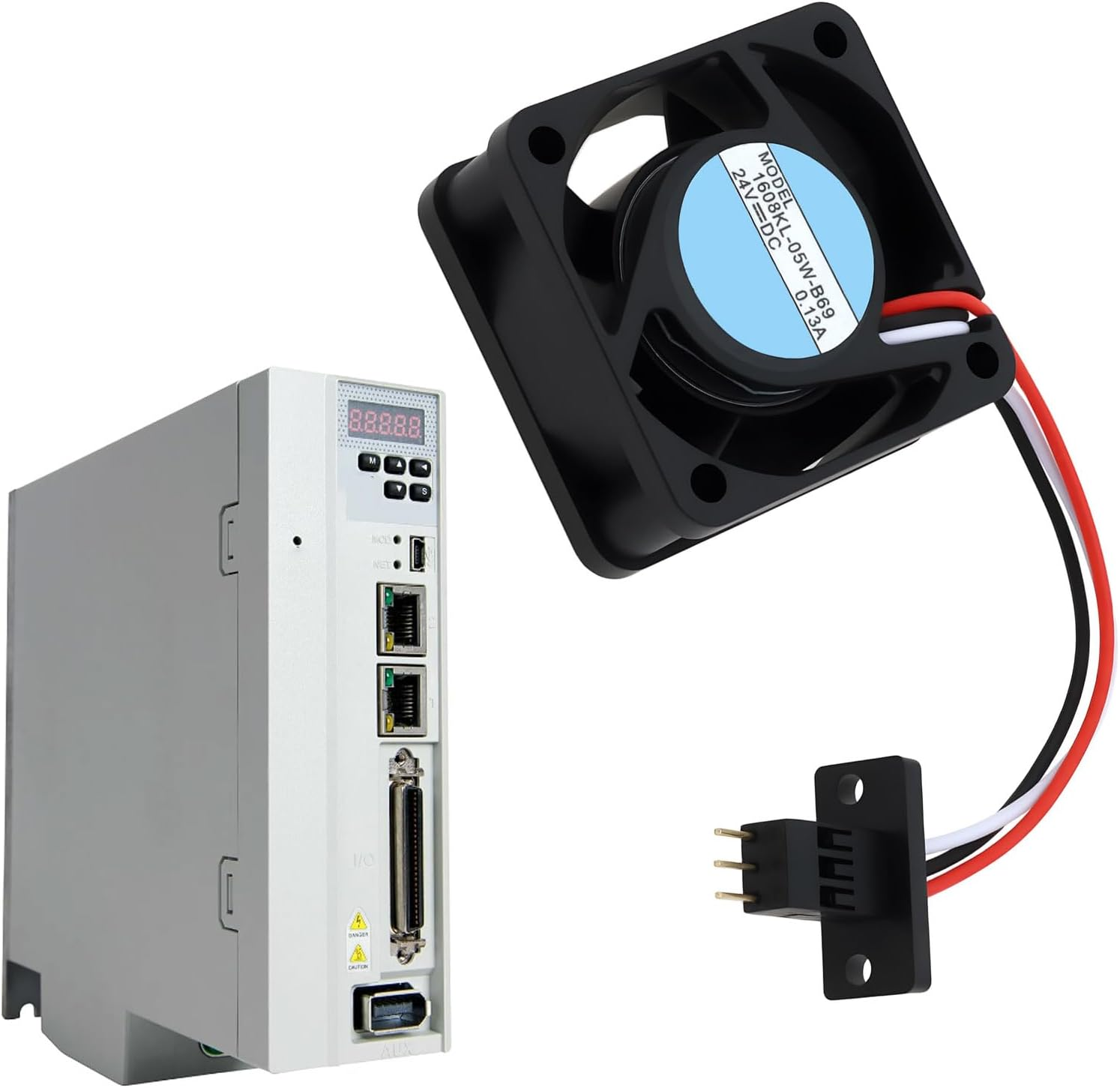 Emagtech 3Pin Cooling Fan DC24V 0.13A 1608KL-05W-B69 Suitable for Heat Dissipation Network Communication Equipment image number 2