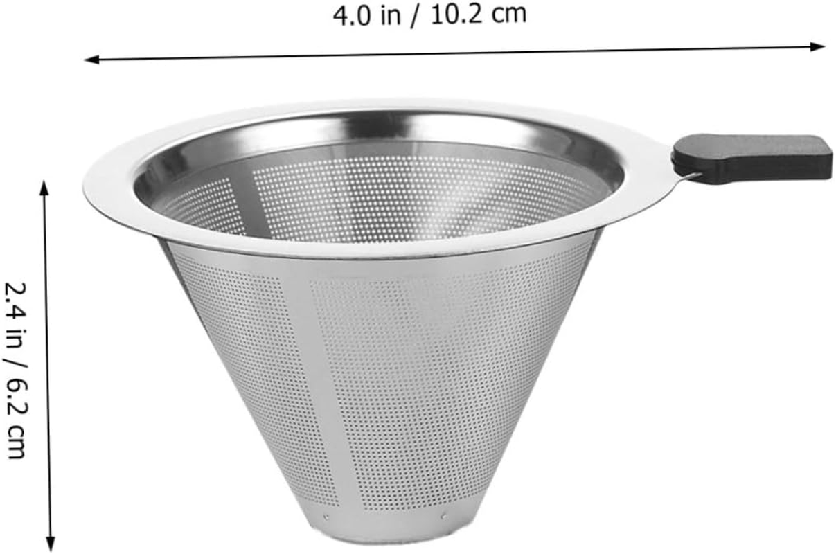 CIYODO Sturdy Stainless Steel Coffee Filter with Precision Mesh for Drip Brewing Wear-Resistant Tea Strainer Reusable and Easy to Clean for Home Coffee Bar and Espresso Brewing image number 5