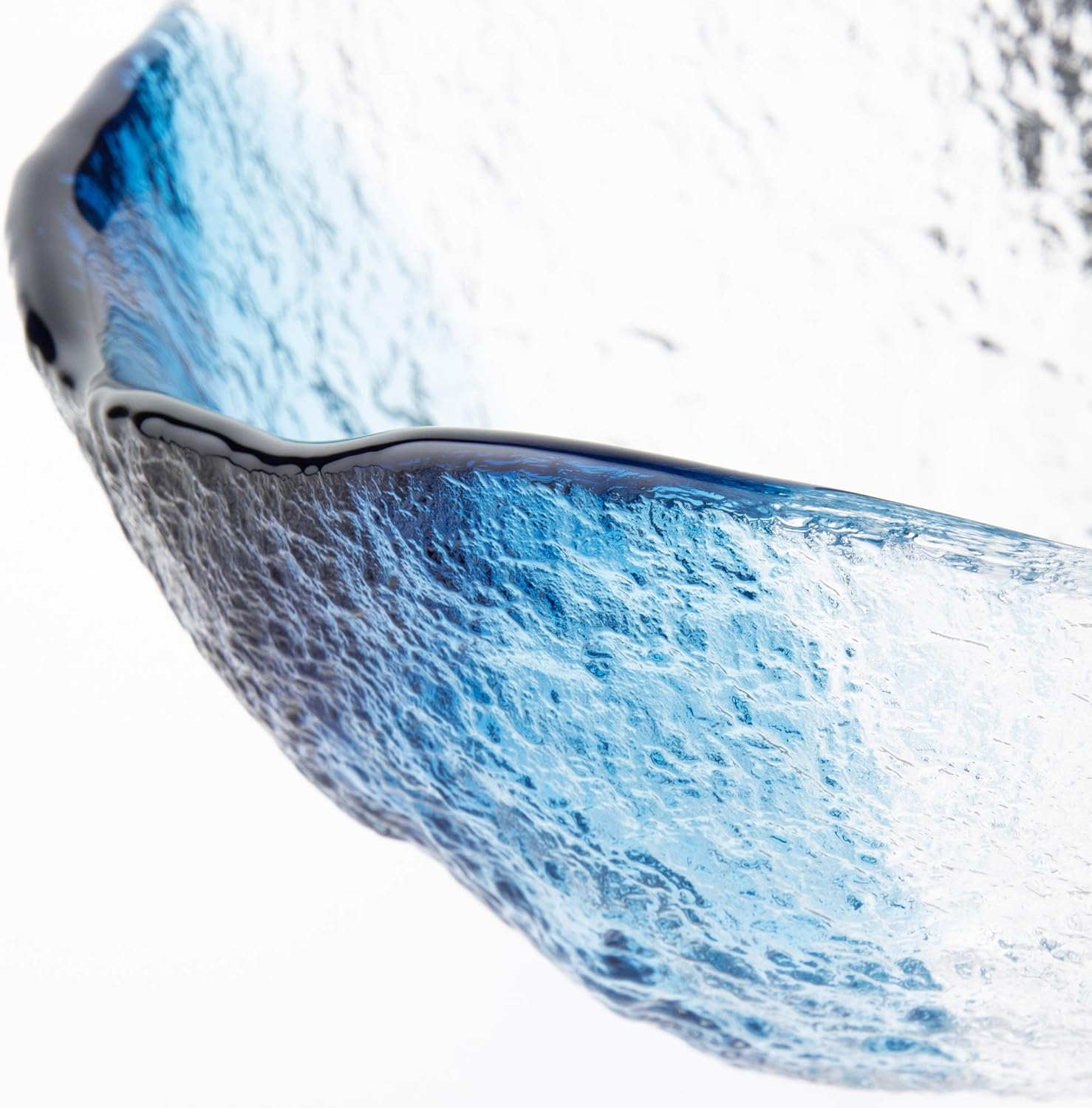 Toyo Sasaki Glass 41255SHB Large Bowl, Kiyodo, Made in Japan, Blue, Approx. Diameter 8.3 X 3.1 Inches (21 X 8 Cm) image number 6