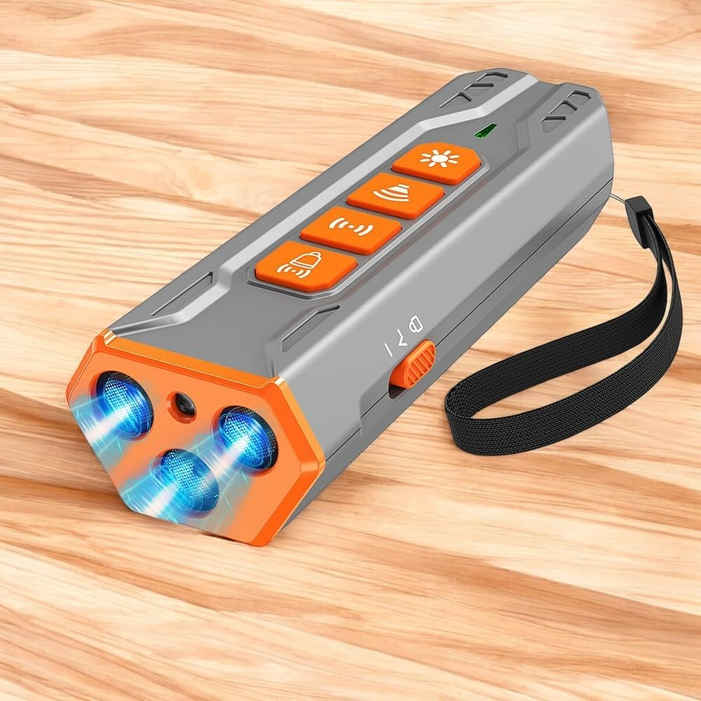 Dog Bark Deterrent Device - 2-In-1 Ultrasonic Dog Trainer with 2 Frequency Modes, 23Ft Range, LED Flashlight, Rechargeable Handheld Pet Training Tool for Bark Control & Behavior Training image number 5