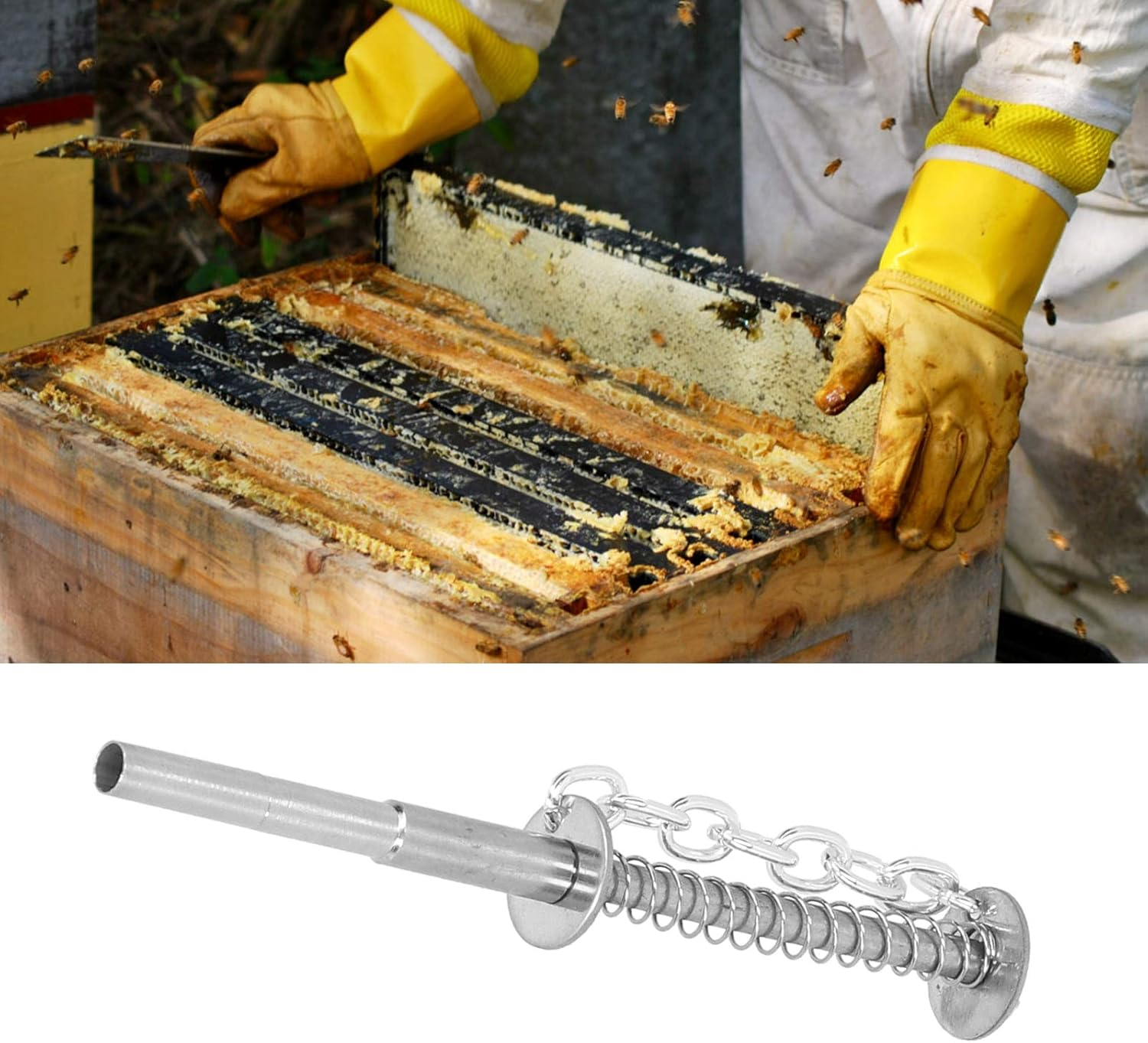 Manual Pollen Grip, Professional Efficient Pollen Collector Pollen Catcher for Apiculture Tools Beekeeping Tool Hopper Collectors image number 4