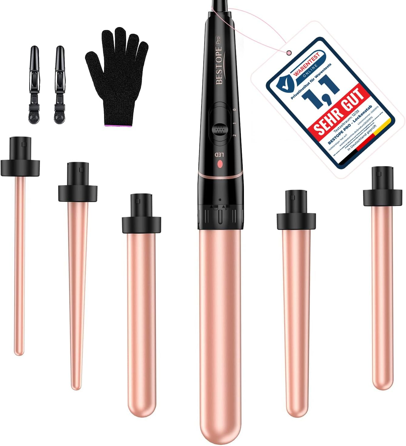 Curling Iron Large and Small Curling Iron Set 6 in 1 Various image number 6
