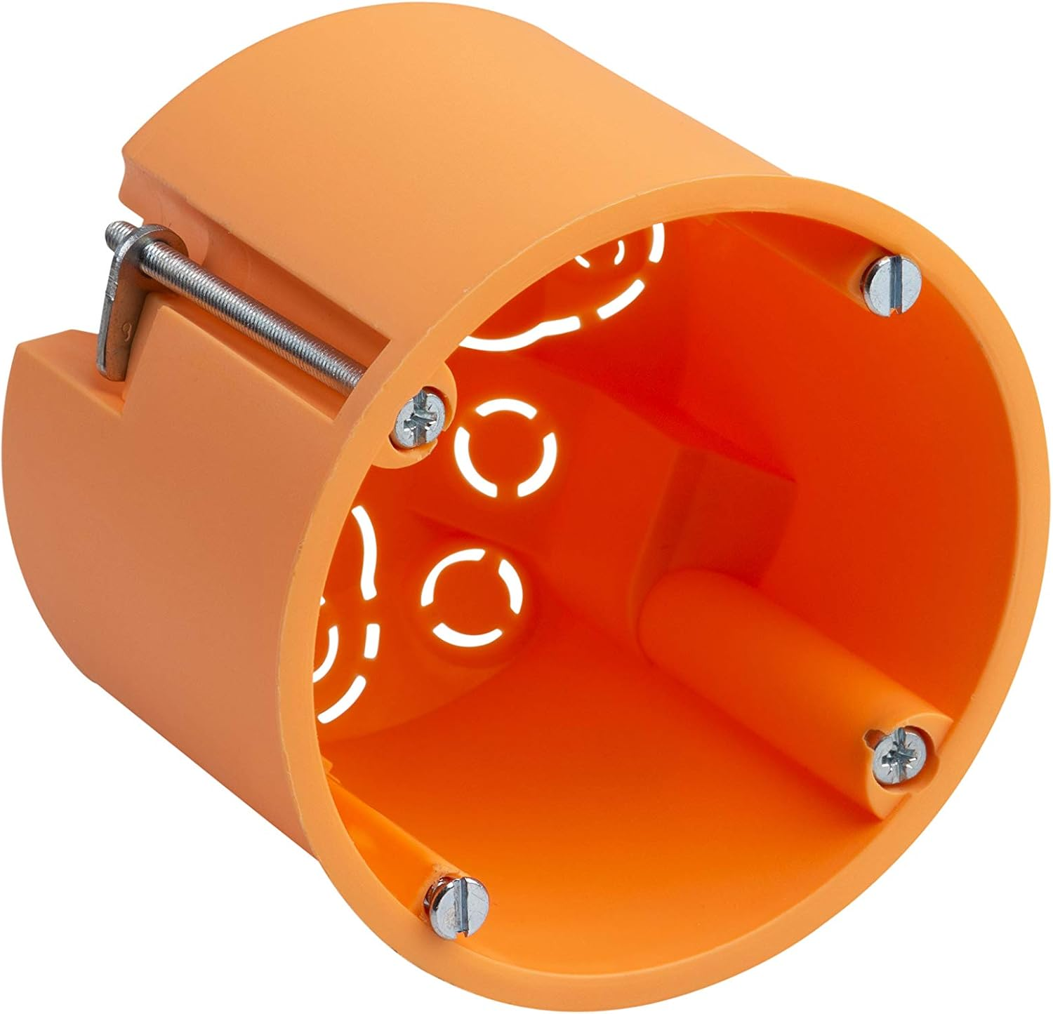 Meister Flush-Mounted Cavity Wall Socket &ndash; 60 Mm Deep &ndash; Orange &ndash; Pack of 25 &ndash; Diameter 68 Mm Milling Hole &ndash; for Installation of Switches & Sockets/Junction Box/Switch Box/Cavity Wall Device Box image number 4