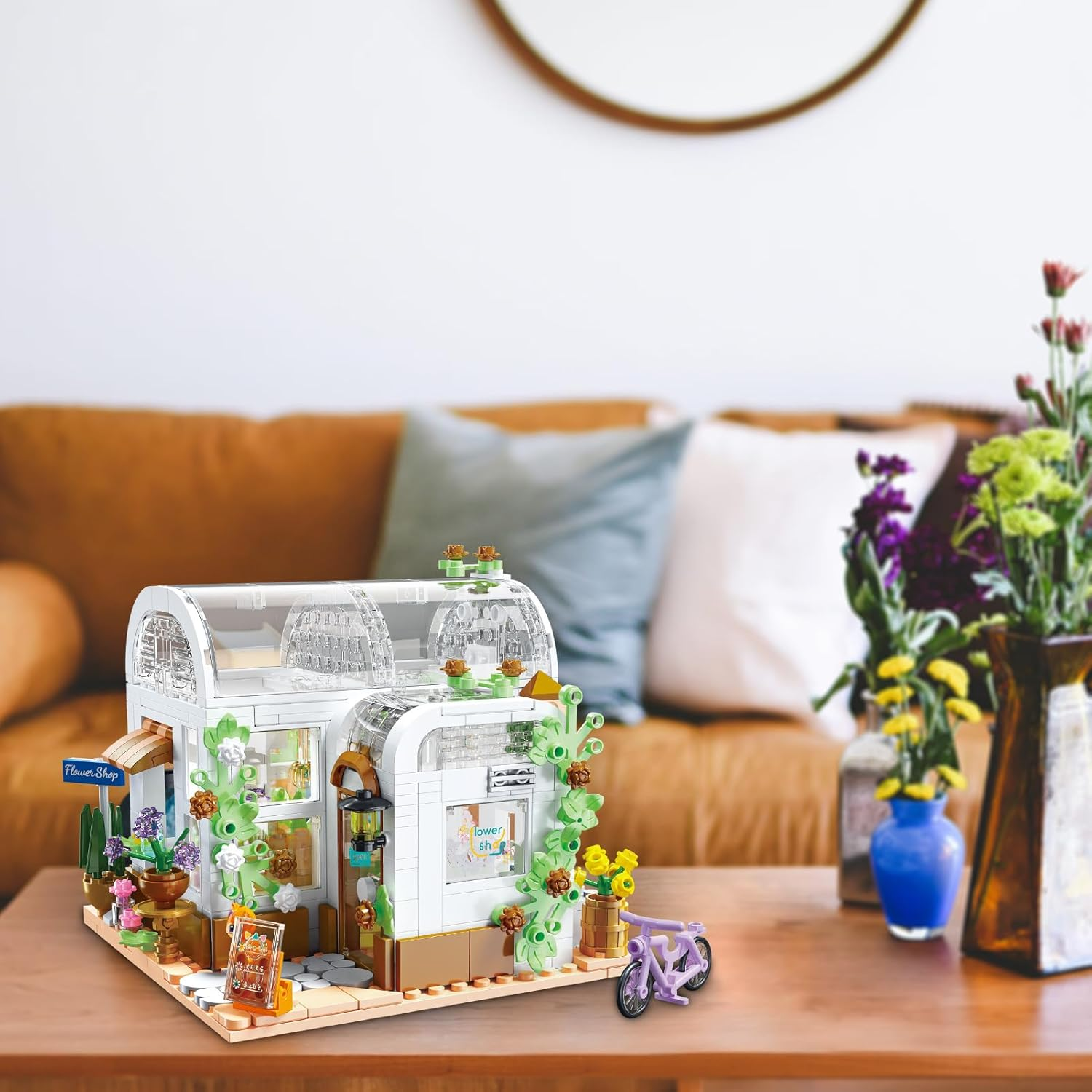 Girl Toys Flower House Building Block Set, Creative Building Playset with LED Light, Exquisite Creative Friends Architecture Model Sets, Toys for Girls Christmas Birthday Toys for Girls 6-12 (561 PCS) image number 3