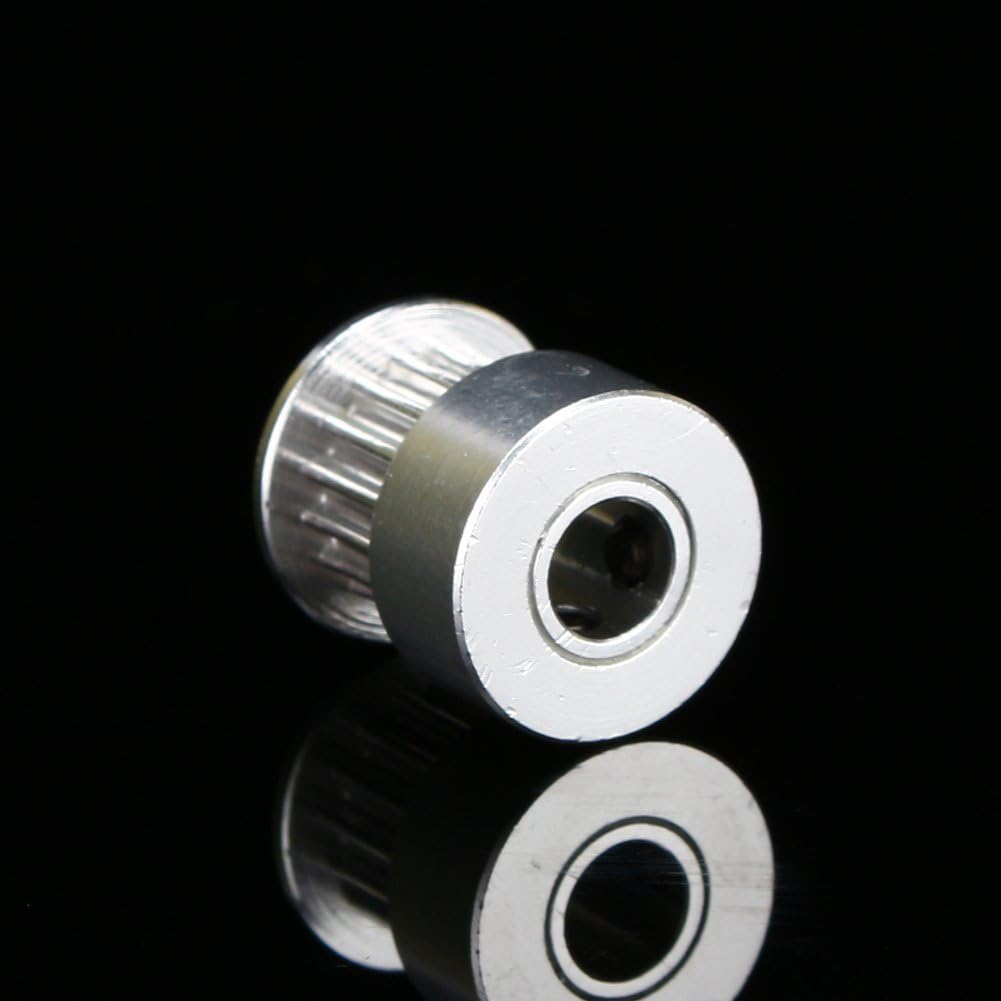 Bore Aluminum Timing Pulley, 5Pcs Teeth Pulley, Timing Belt Pulley Sturdy GT2 16 Most NEMA 17 Stepper Motors for 3D Printer CNC