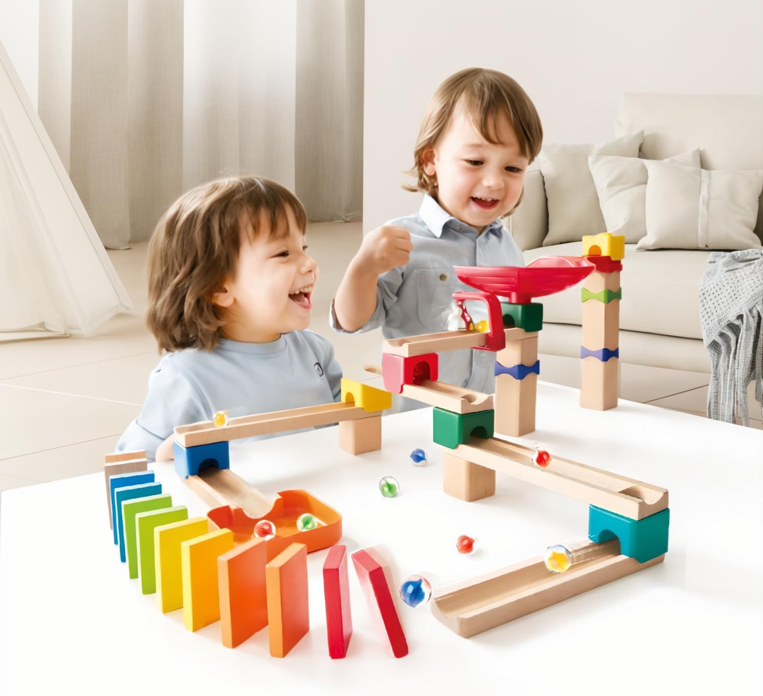 50Pc Hape DIY Crazy Rollers Stack Track Kids/Toddler Logical Thinking Toy 3+