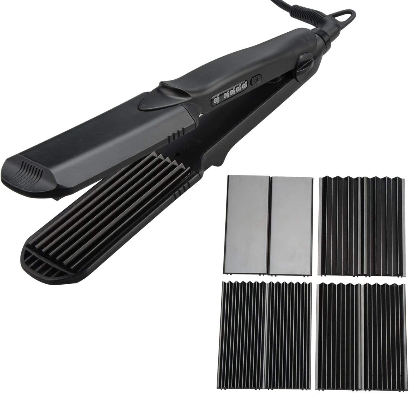 Flat Iron 4 in 1 Titanium Hair Styling Tools Professional Fast Straight Wave Curl Tools Set image number 4