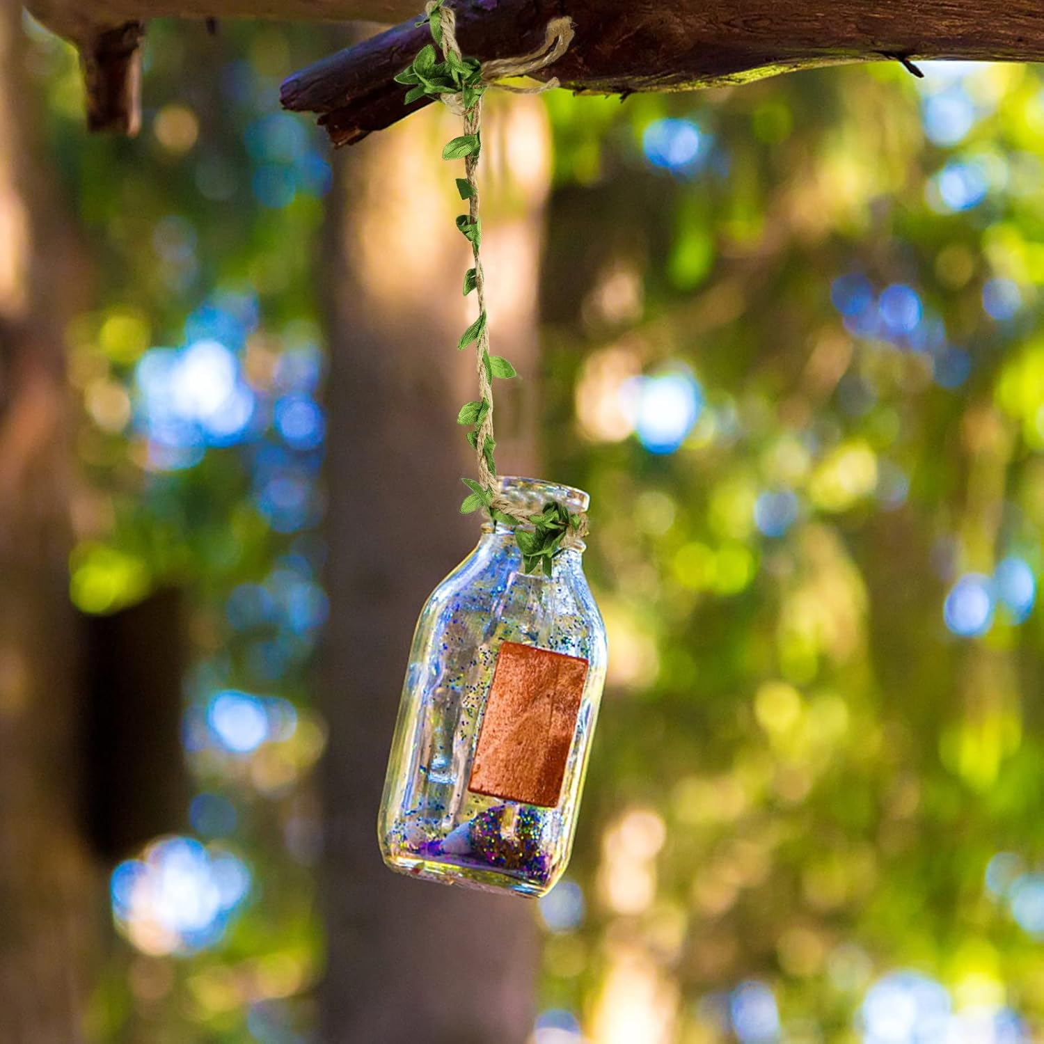 Green Leaves Jute Twine String - Natural Jute Twine Leaf Rope 5M Wedding Party Favor Home Garden Decoration image number 2