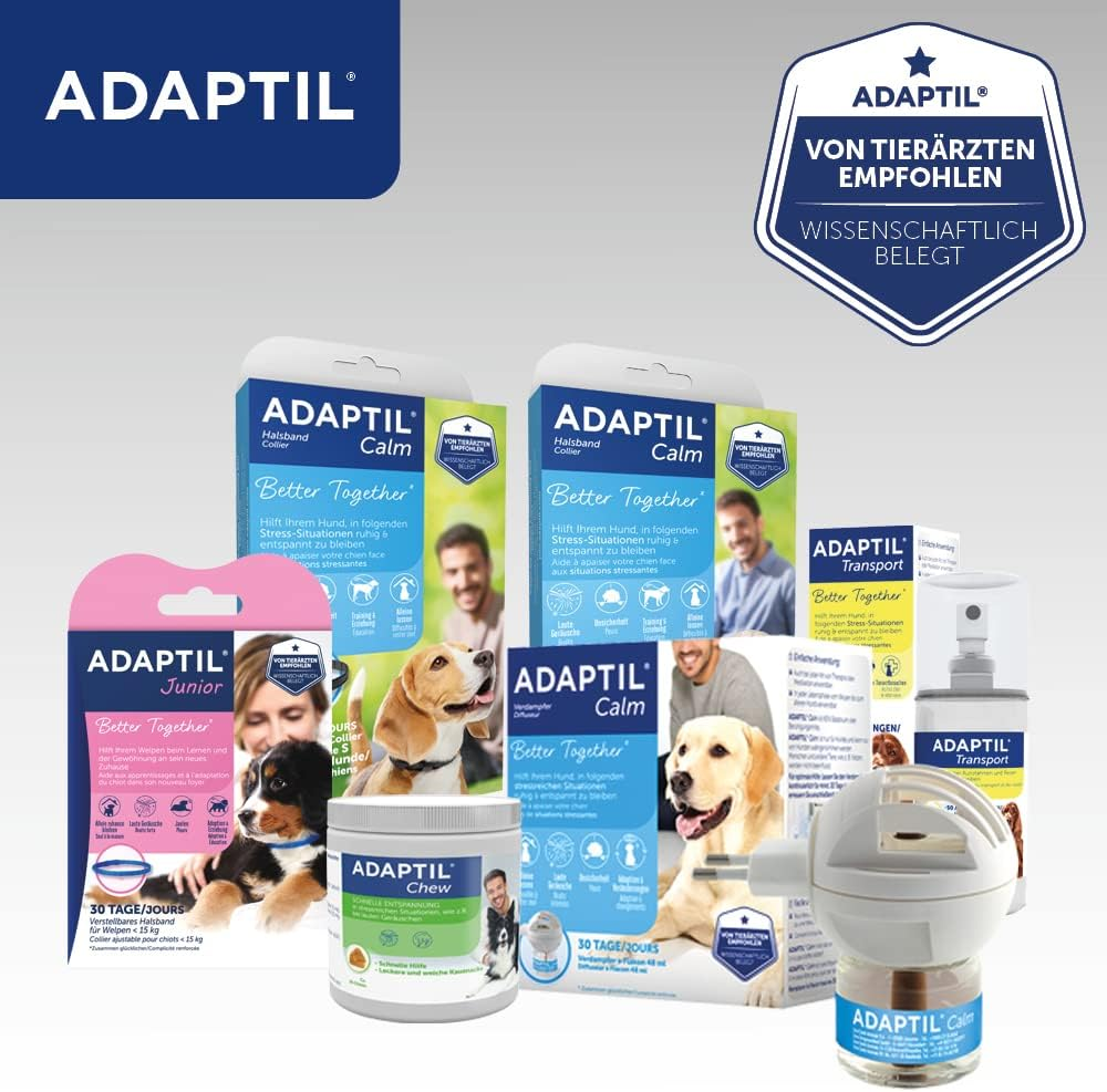 ADAPTIL Junior Puppy Collar - Blue, Size S, for Puppies up to 37.5Kg/15Kg, Supports Acclimatization & Training, Uses Dog Appeasing Pheromones, Recommended for All Breeds image number 6