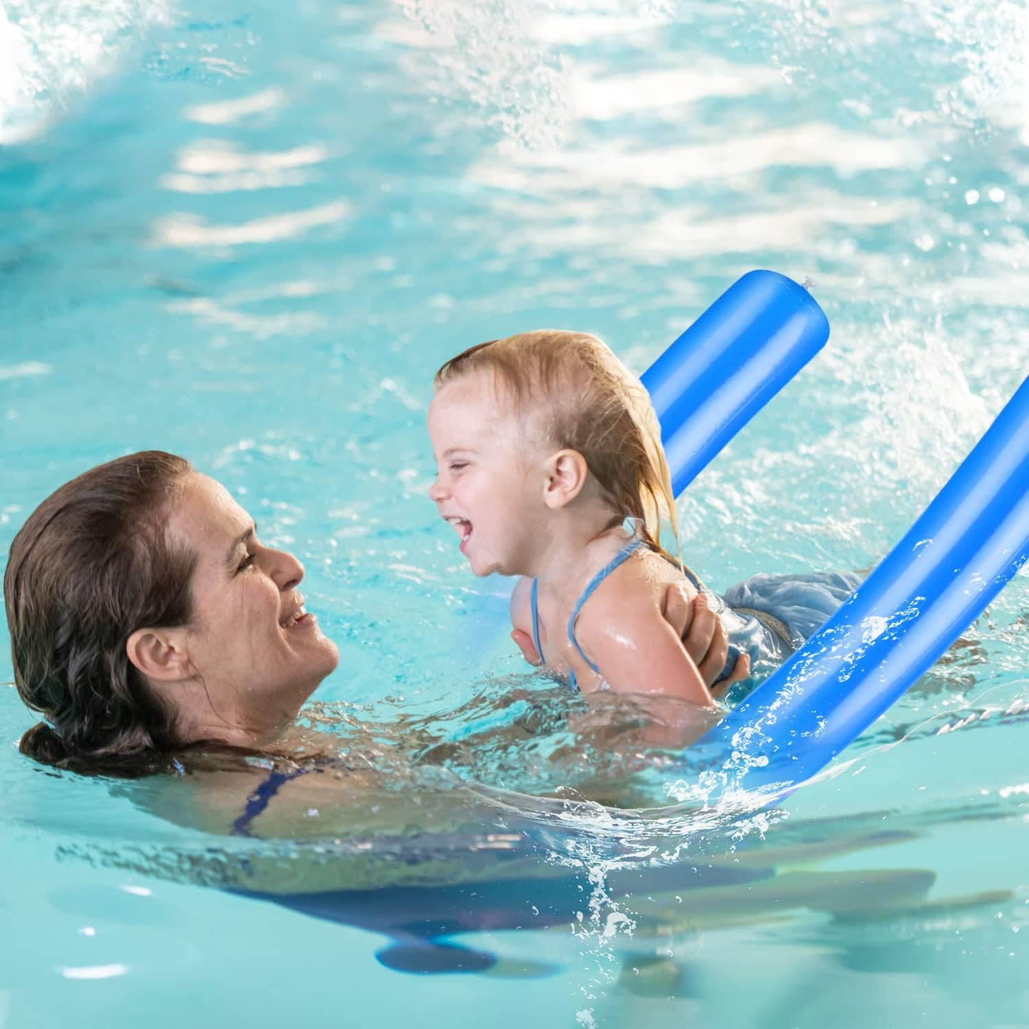 KIMOBER 6PCS Inflatable Pool Sticks,Colorful 41.3 Inch Giant Blow up Pool Swimming Noodles Water Float for Swimming Pool Beaches Lake Party Decor image number 2