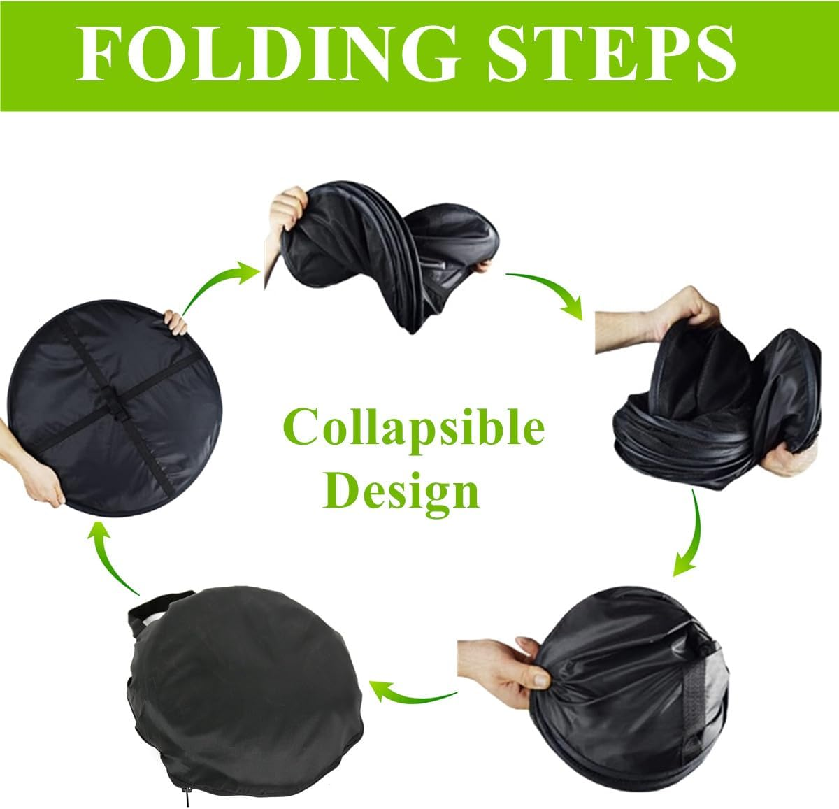 4 Layer Herb Drying Rack,Hanging Plant Drying Net with Green Zippers,Foldable Mesh Rack,For Drying Flowers,Vegetables, Herb,Garden(24X24X31.5Inch) image number 4