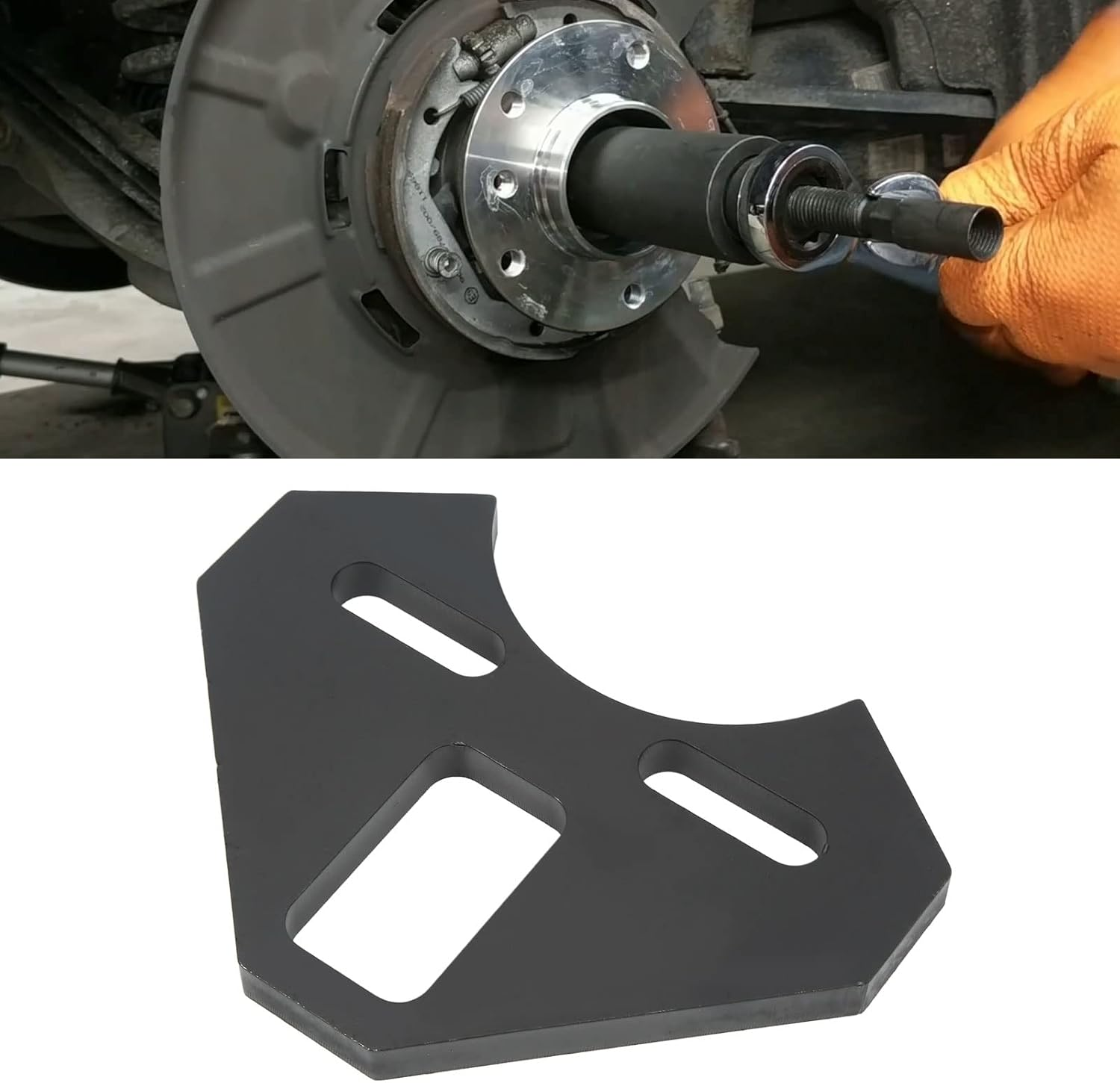 40100 Hub Remover, Carbon Steel Wheel Frozen Hub Removing Tool Fit for Most 5 6 8 Lug Hub Assemblies Found on Cars and Trucks, Wheel Bearing Hub Removal Tool Assembly, Black image number 2