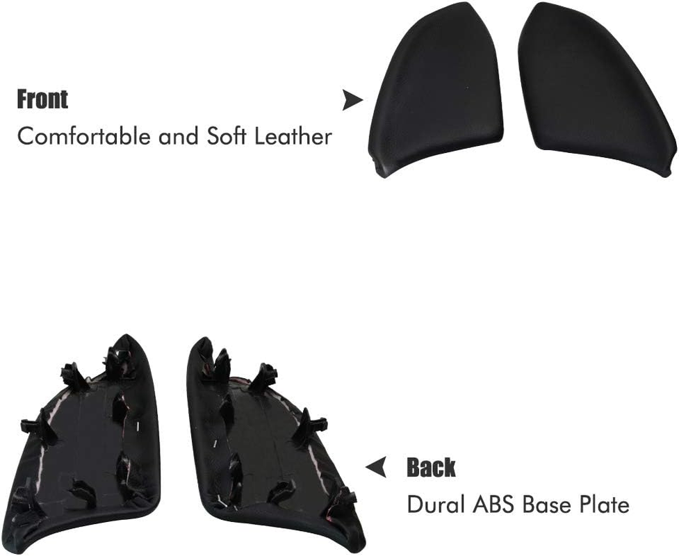 Front Door Panels Armrest Repacement for 2008 2009 2010 2011 2012 Honda Accord Sedan Auto Vinyl Lid Pad Cover Replacement (Black) image number 2