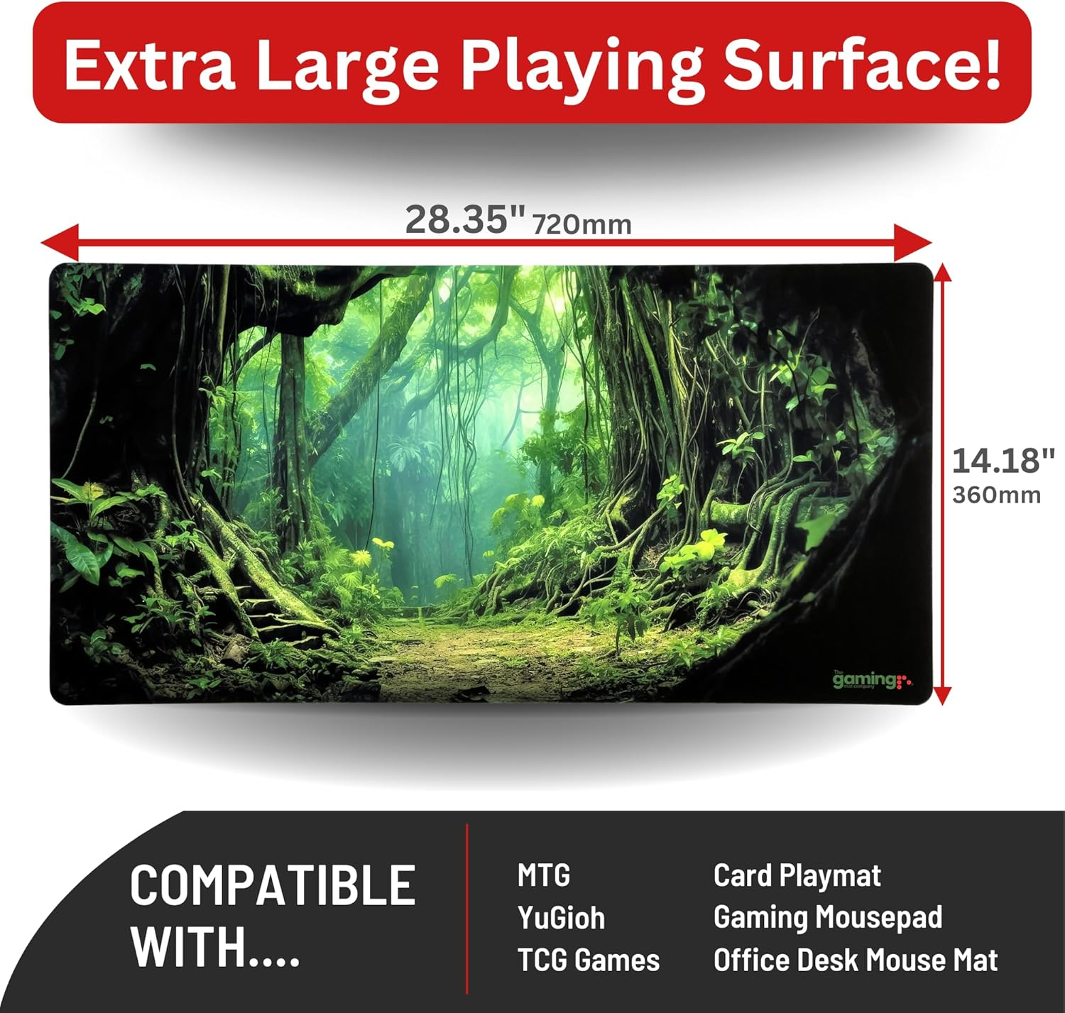 The Gaming Mat Company Single Player MTG Playmat & Gaming Mouse Pad - 72 X 36 Cm Forest Gaming Mousepad Compatible with Magic the Gathering Playmats MTG Cards Yugioh Gaming Mat Large Mouse Pad image number 5