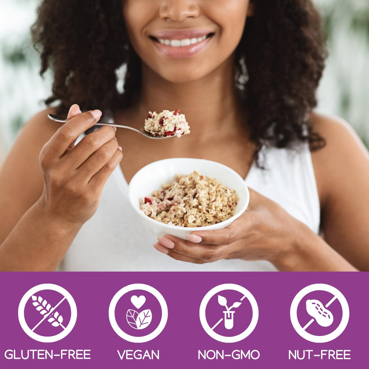 Molly & You Variety Overnight Oats - Apple Crisp, Strawberry Shortcake, Chocolate Chip Banana, Sweet Maple & Brown Sugar (Pack of 6) - Healthy Natural Source of Protein Oatmeal Breakfast, a Vegan image number 1