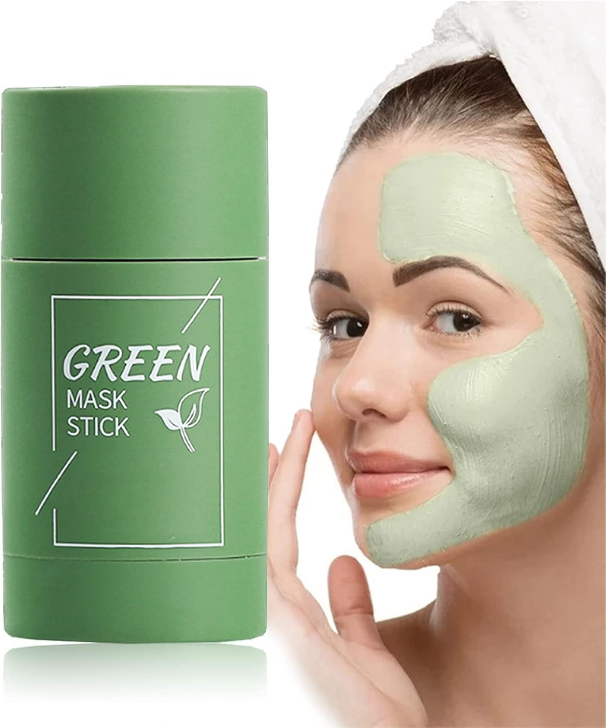 Green Tea Mask Stick for Face, Blackhead Remover with Green Tea Extract, Green Mask Stick for Face Moisturizing, Deep Pore Cleansing for All Skin Types image number 4