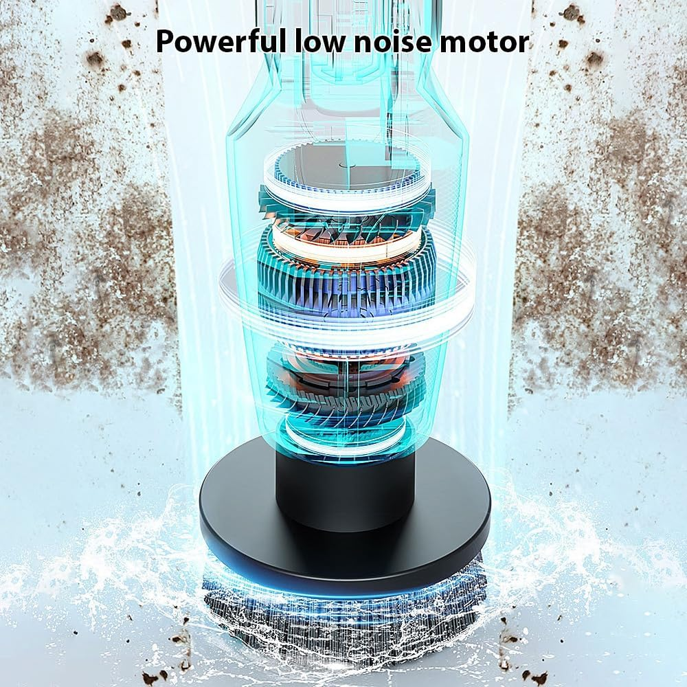 Electric Spin Scrubber, Cordless Cleaning Brush with 8 Replaceable Drill Brush Heads,Waterproof Shower Scrubber with Telescopic Handle for Tub Shower Tile Floor image number 2
