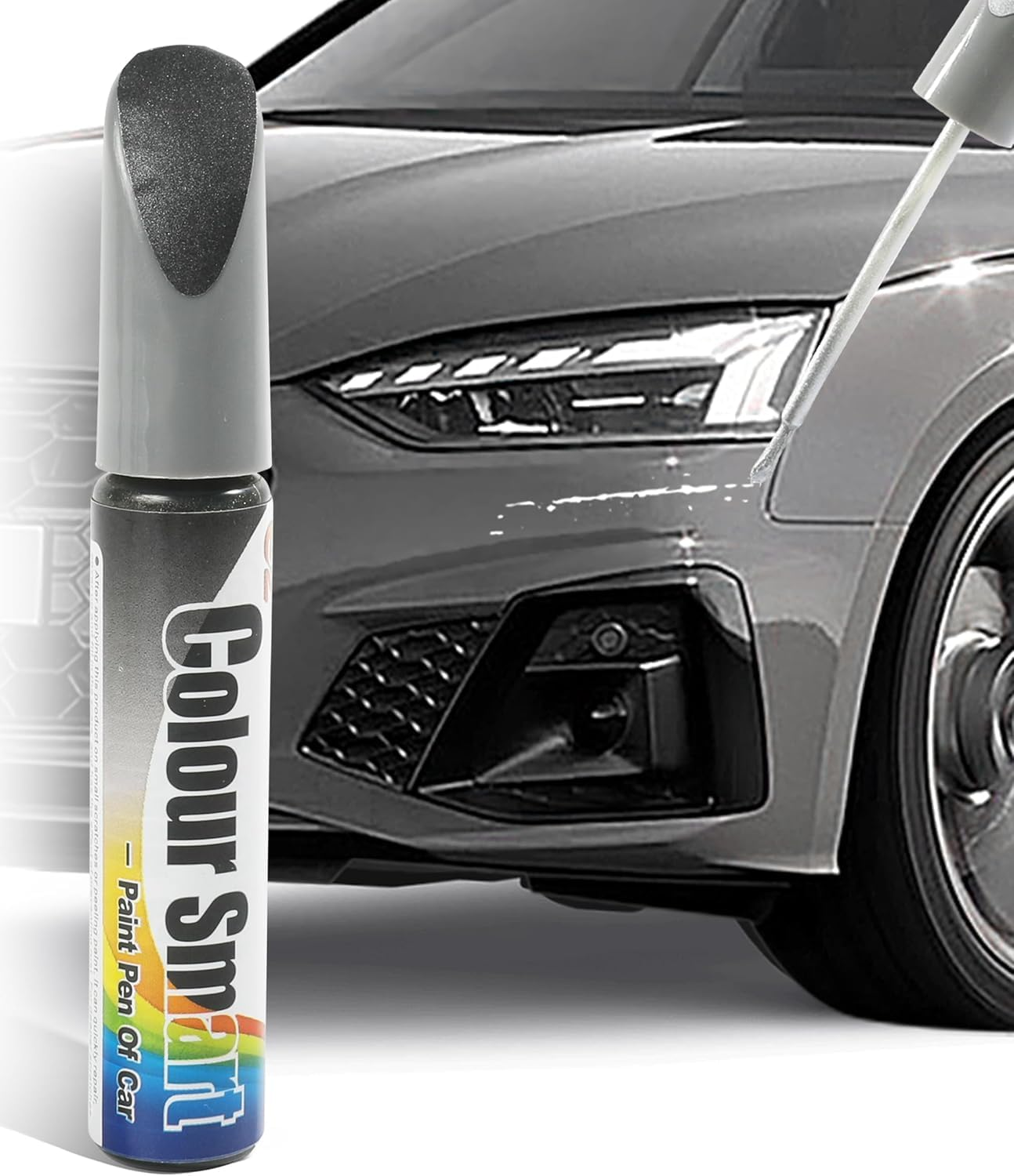 Car Scratch Remover Pen, 2025 New 2 in 1 Car Paint Scratch Repair, Upgrade Cars Scratch Remover Paste, Effective Scratch Repair Pen for Cars, Automotive Scratches Paint Pen (Gray)