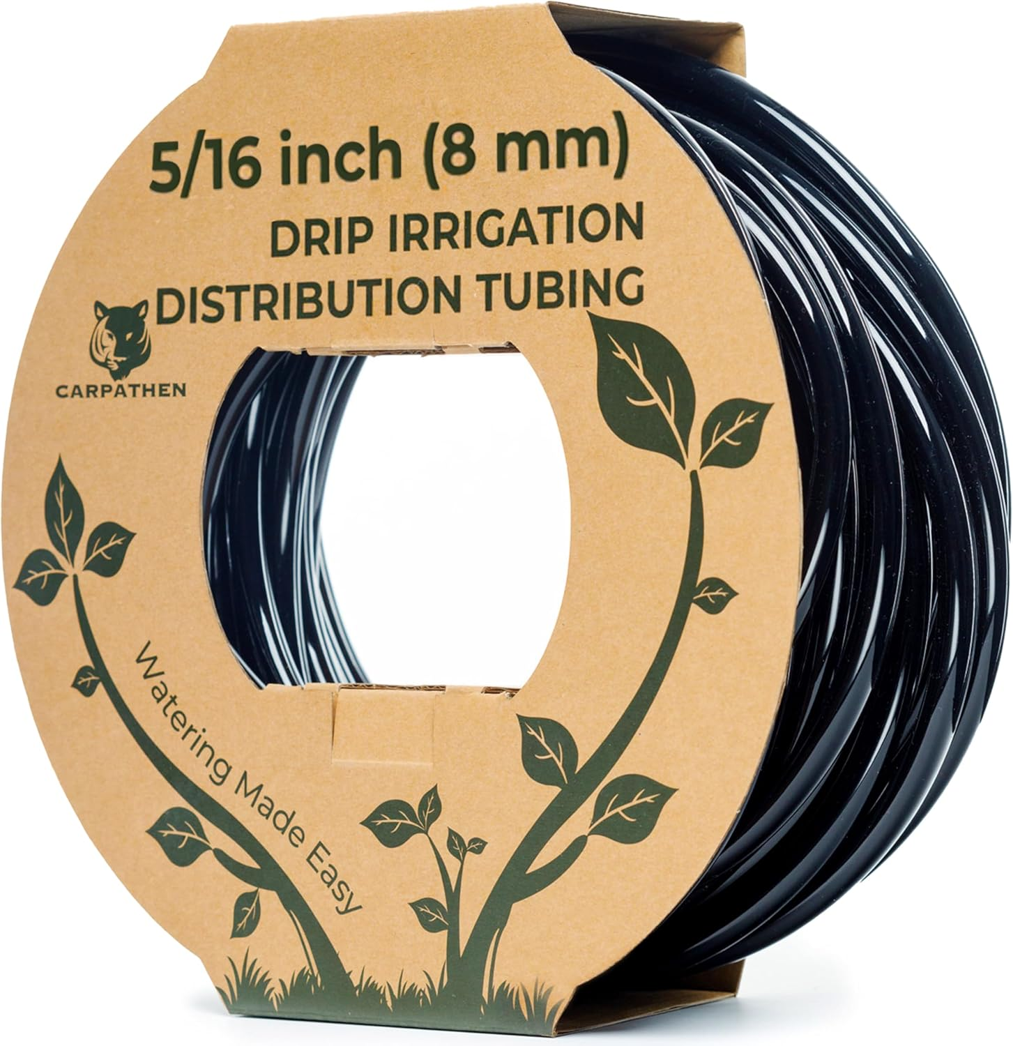 CARPATHEN 5/16 Drip Irrigation Tubing - Mainline - (.42" OD X .30" ID) 100 Ft Black PVC Water Line image number 4