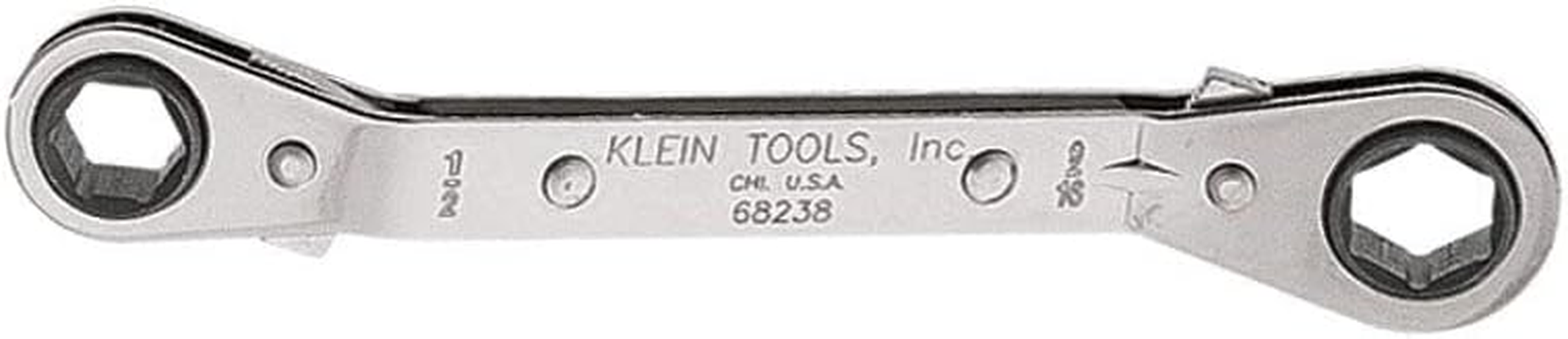 Klein Tools 68238 1/2 by 9/16-Inch Fully Reversible Ratcheting Offset Box Wrench image number 2