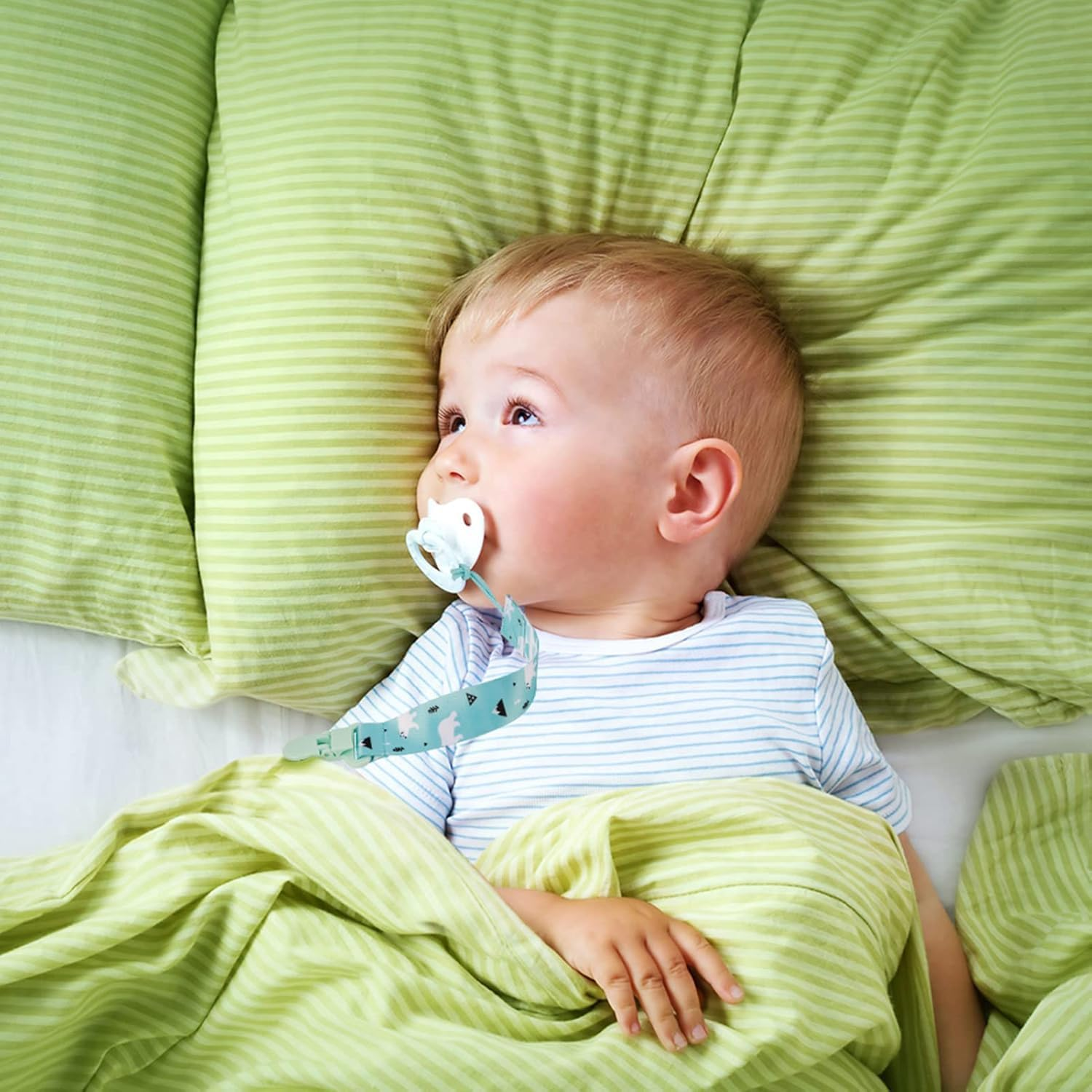 Baby Dummy Clip, 6 Pack Dummies Strap Clips, Newborn Dummy Chain, Pacifier Clip Holder Straps with 6 Silicone Adapter, Soother Chains Clips Fit All, Soothers, Teething Toys, Unisex Baby Essentials image number 2