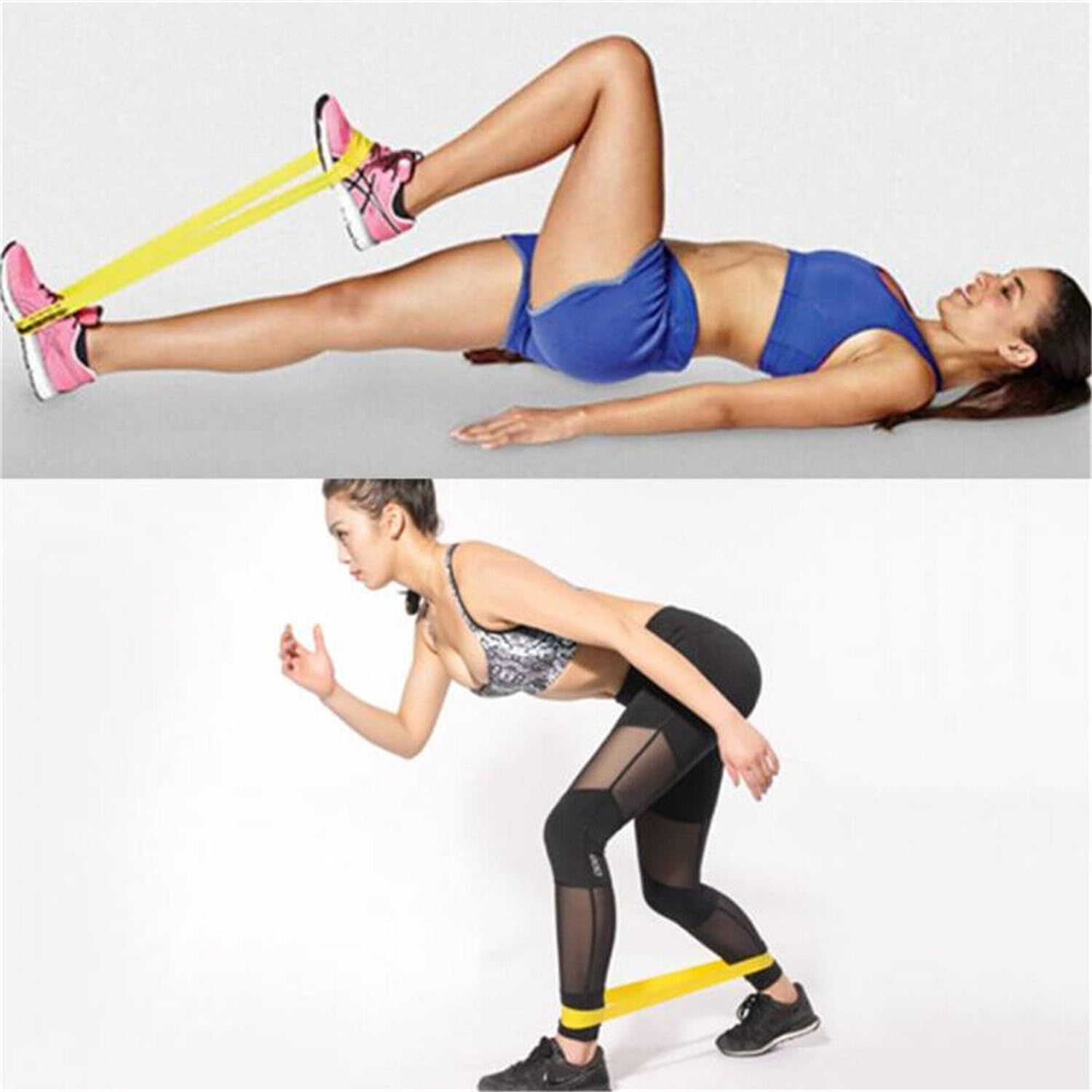 Leona Co Resistance Loop Bands for Exercising - 2 Set(Total 12Pcs) Power Loops - Durable Looped Resistance Bands for Fitness Yoga Working Out at Home, Office or Gym - Extra Light to Extra Heavy