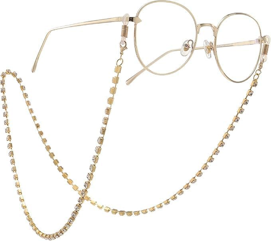 Women Rhinestone Diamond Eyeglass Chain Non-Slip Sunglasses Chain Glasses Chain 1PCS image number 5