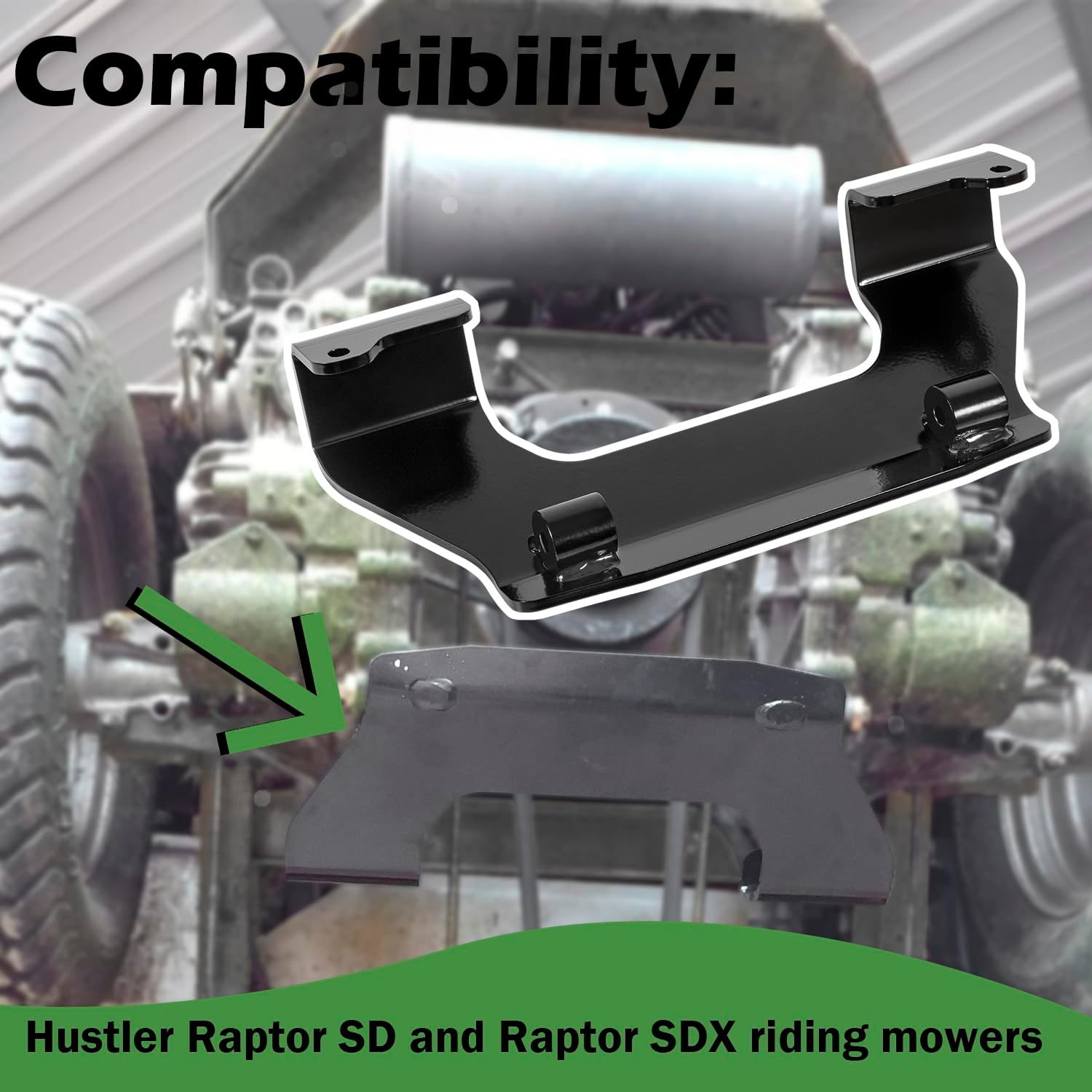 123292 Transaxle Crossbrace Brace New Upgraded Version Kit, Compatible with Hustler Raptor SD and Raptor SDX Riding Mowers image number 1