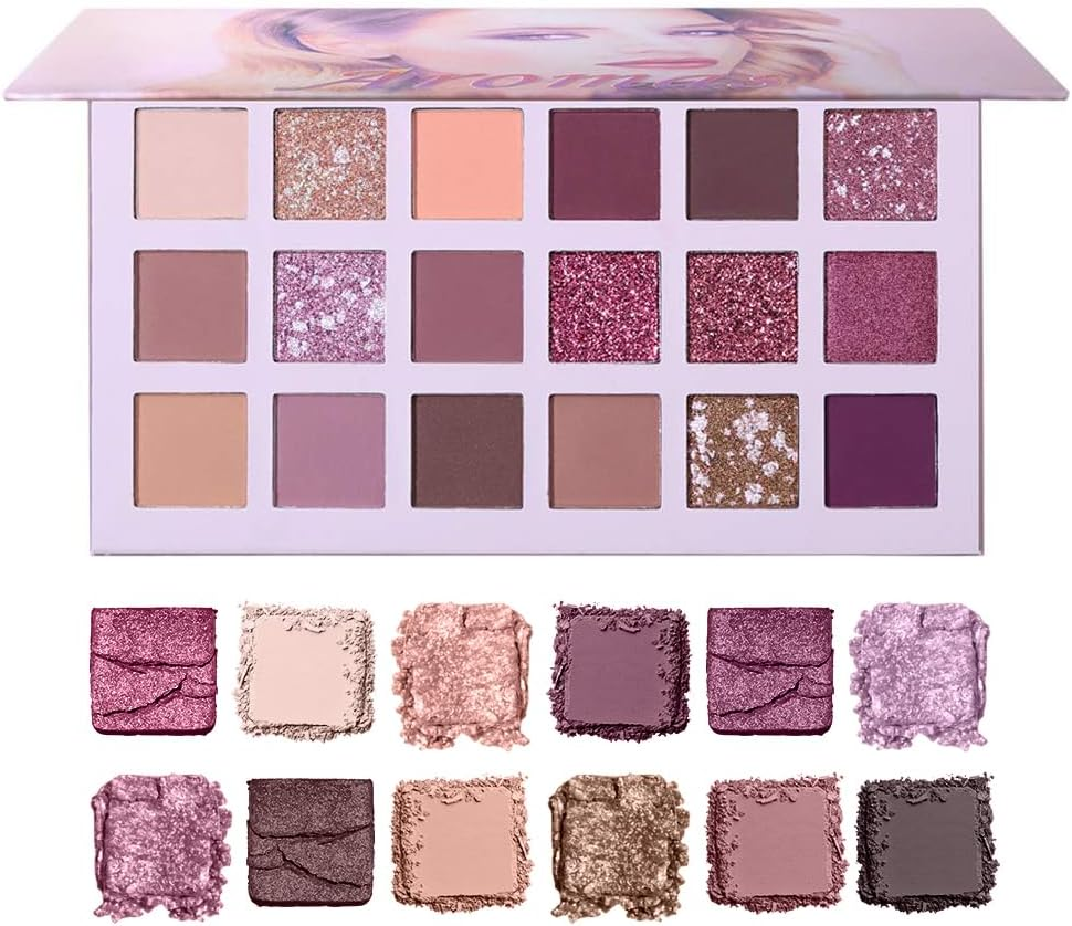 UCANBE Eyeshadow Palette Makeup Contour Metallic Eye Shadow Palette Makeup Matte Shimmer 39 Colors Highly Pigmented Professional Warm Natural Bronze Neutral Smoky Cosmetic 18 Colors image number 6