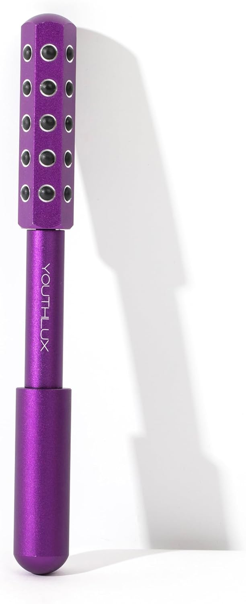 YOUTHLUX Radiance Roller &ndash; Germanium Stone Facial Massage Tool for Lifting, Sculpting, De-Puffing, Glow Boost, Energizing & Cooling Effect (Purple)