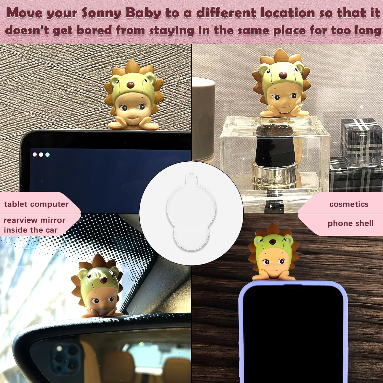 Adhesive Tape for Sonny Baby - 108PCS Double Sided Clear Adhesive Pads Custom Fit Sonny Baby Adhesive Tape Replacement, Removable Mini Figure Clear Glue Sticky Putty for Sonny Doll image number 5