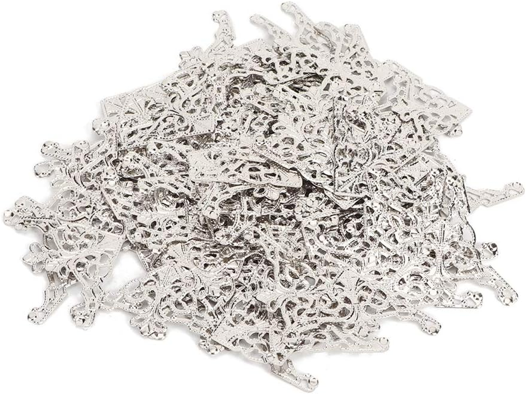 Corner Decorative, Vintage Corners Guards Book Album Edge Cover Flat Iron Decorative Elegant Metal Protectors for Wall Edges Furniture Home Office Decor DIY Wood Products Decoration(Ancient Copper)