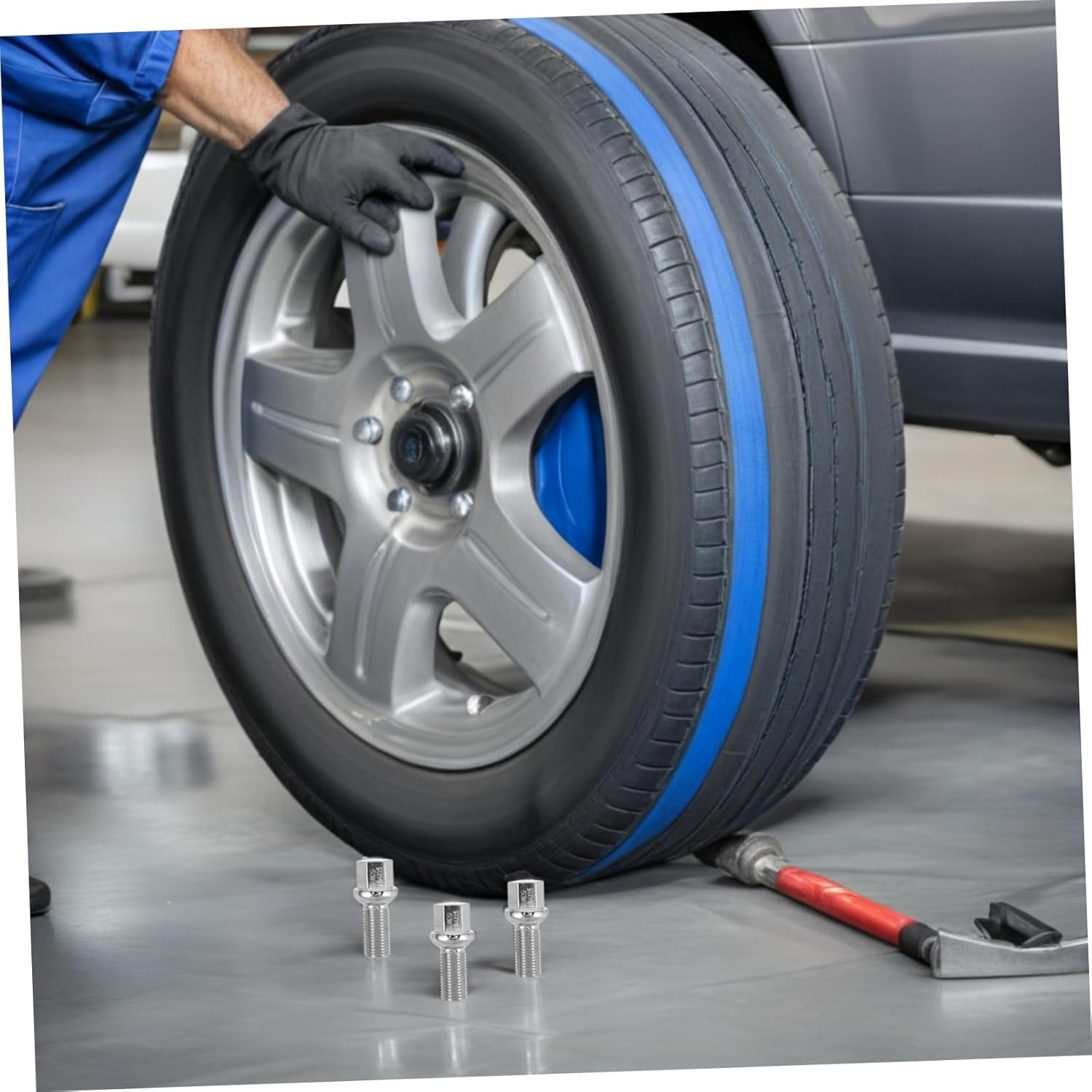 CONGARTENO 5Pcs Chrome Plated Car Wheel Bolts with Conical and Ball Seat Fit for Hub Mounting Enhanced Stability and Corrosion Resistance for Multiple Car Models image number 4