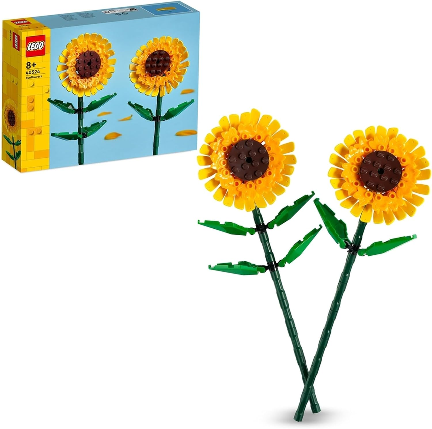 LEGO Botanicals Sunflowers, Yellow Artificial Flowers, Compatible with Bouquets from the Botanical Collection, Home or Office Decor, Toy Flower Garden Building Set for 8+ Year Old Kids & Adults 40524 image number 5
