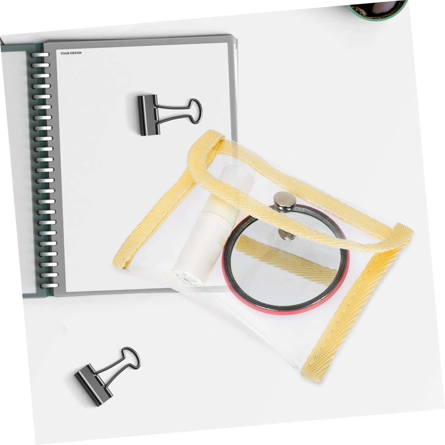 6-Piece PVC Transparent Bag Transparent Makeup Bag Pencil Bag ID Card Storage Bag Transparent Makeup Bag Portable Coin Purse Coin Purse Transparent Travel Bag Travel Storage Bag image number 2