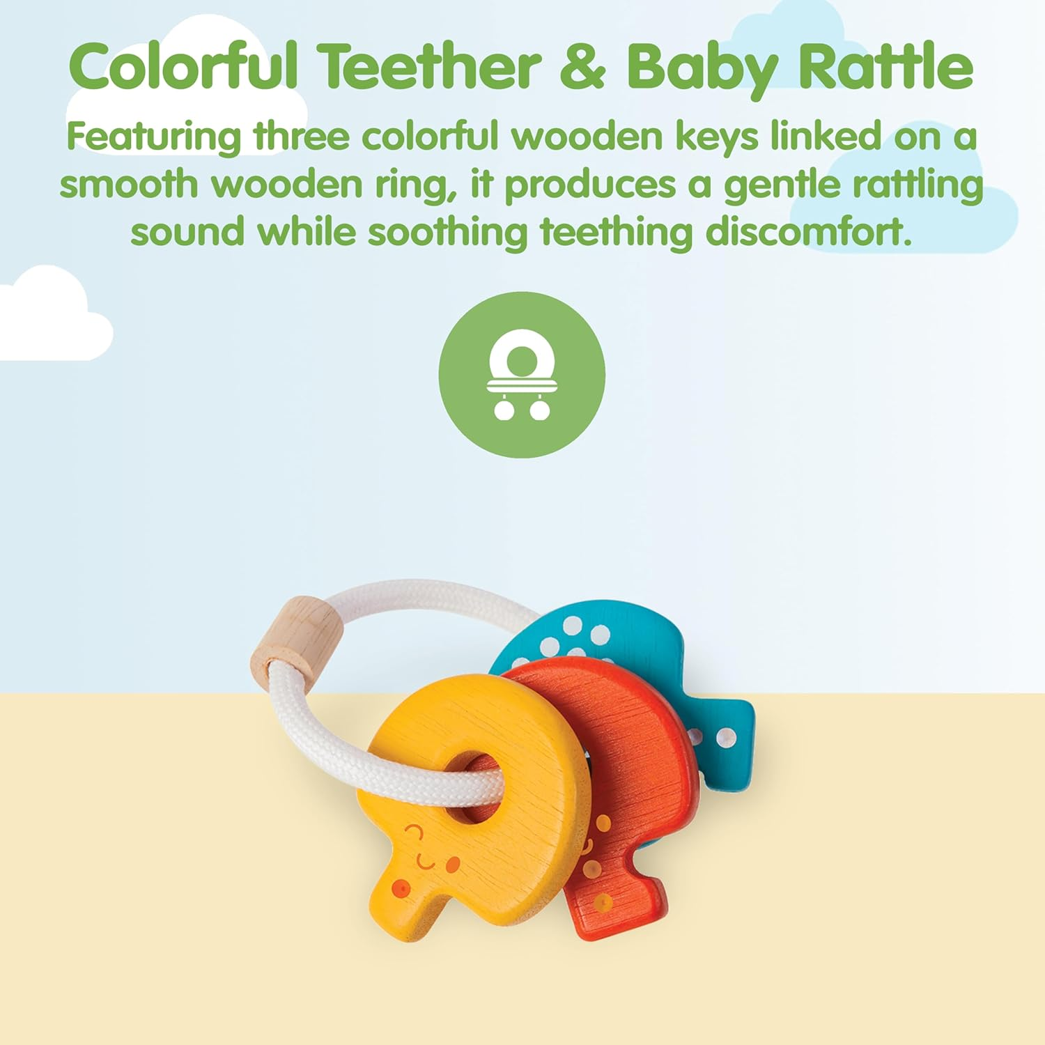 Plantoys - Baby Key Rattle image number 4