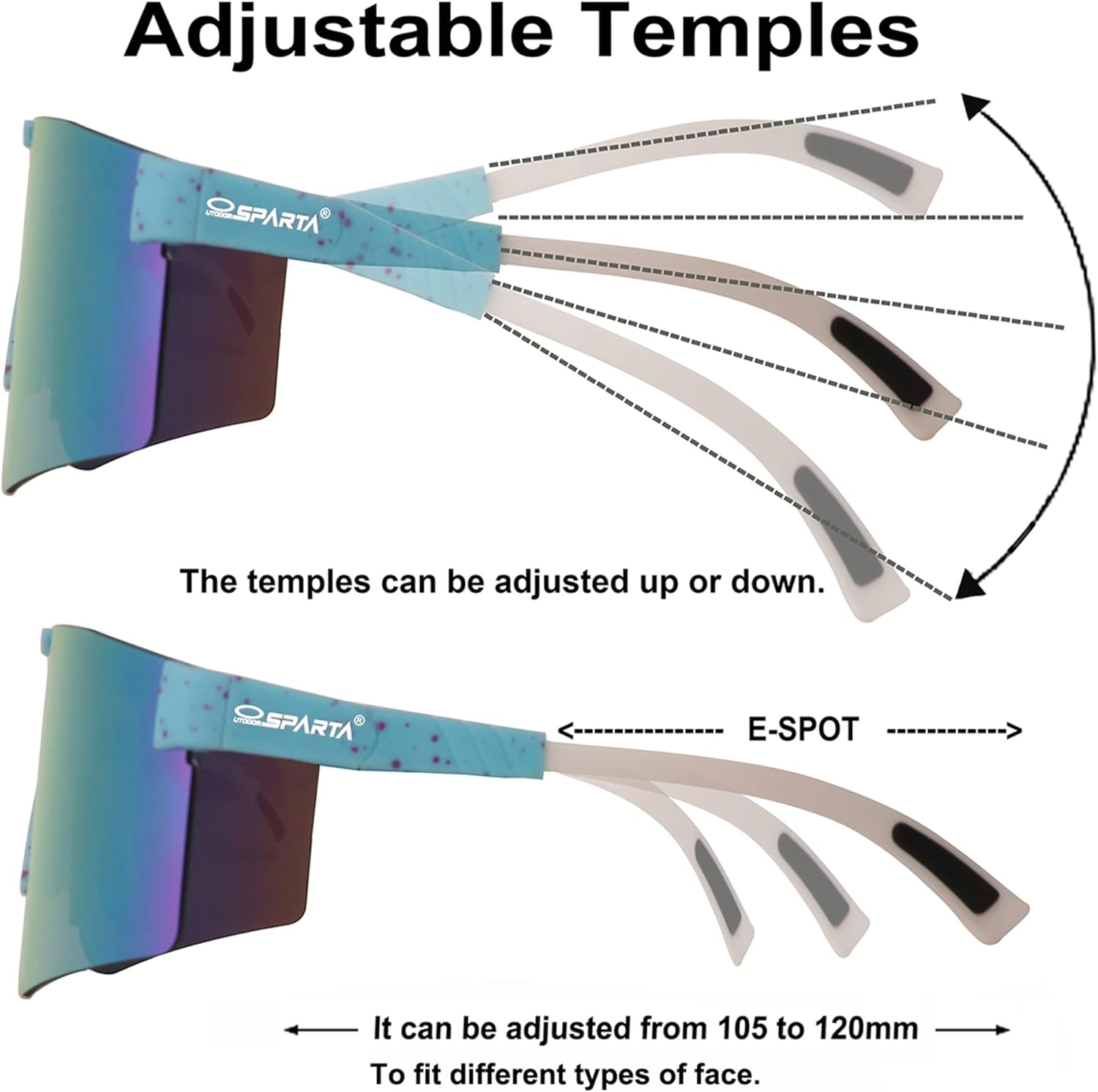 OUTDOOR SPARTA Polarized Sports Sunglasses with 3 Interchangeable Lenses, Cycling Glasses,Baseball Golf Driving Sunglasses image number 6