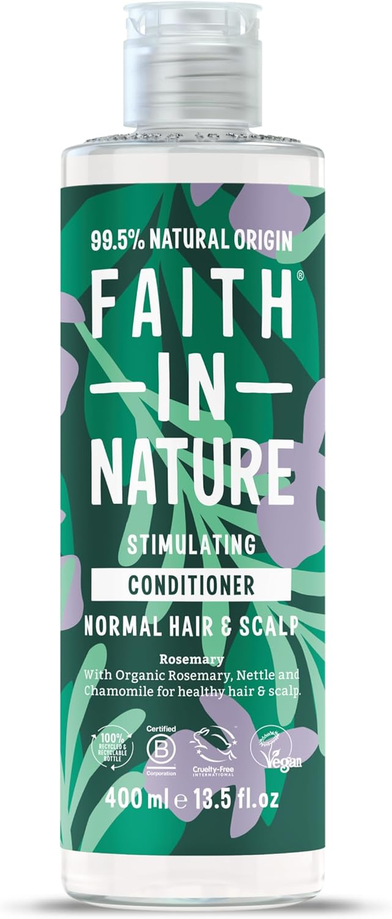 Faith in Nature Natural Rosemary Conditioner, Stimulating for Normal Hair & Scalp, Vegan & Cruelty Free, No SLS, Silicones or Parabens, 400Ml image number 5