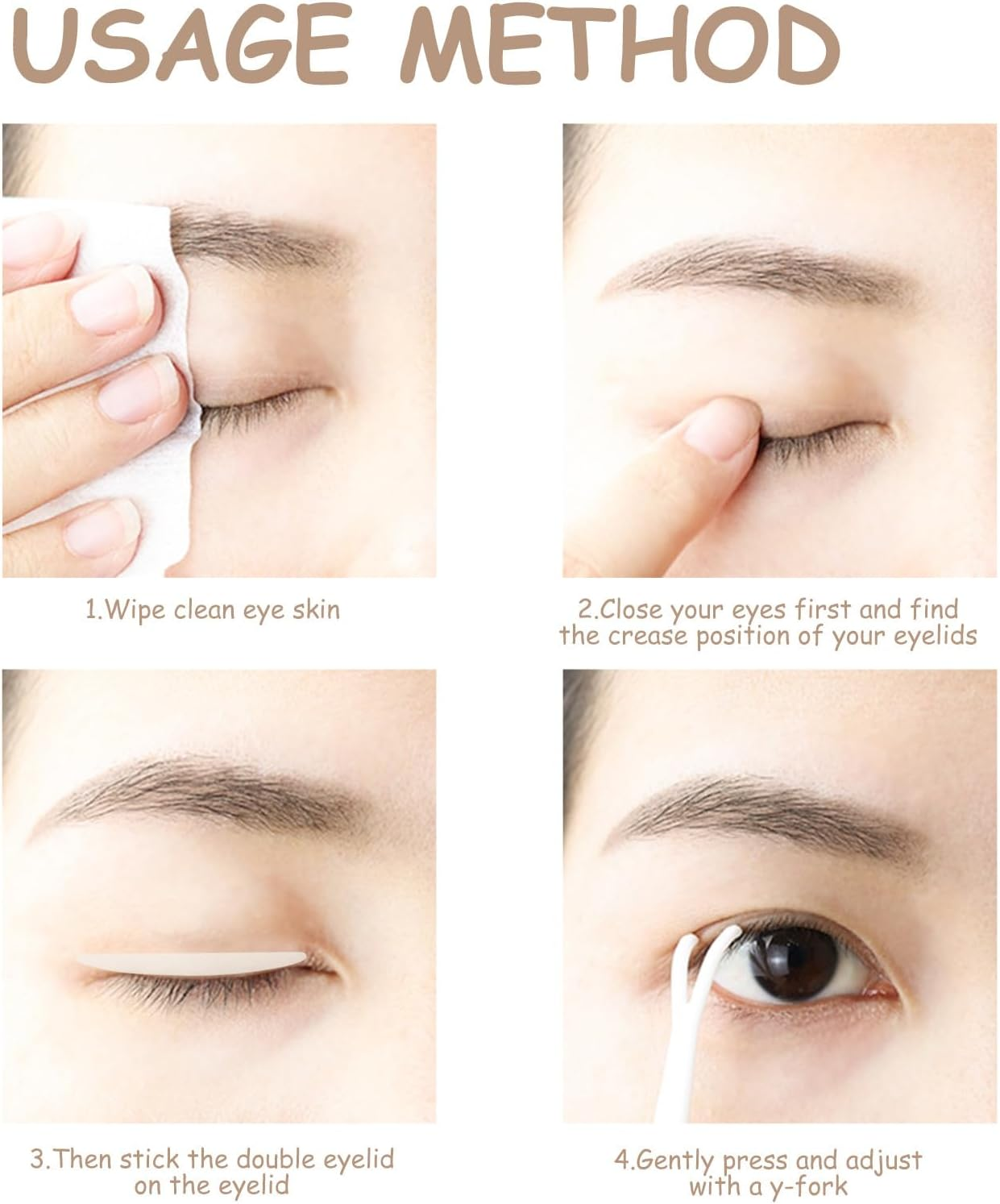 OSALADI 20 Sheets Breathable Invisible Eyelid Stickers, Skin Color Double Eyelid Tape Patches for Natural Eye Lift, Self-Adhesive Beauty Supplies for Hooded and Droopy Eyes image number 3